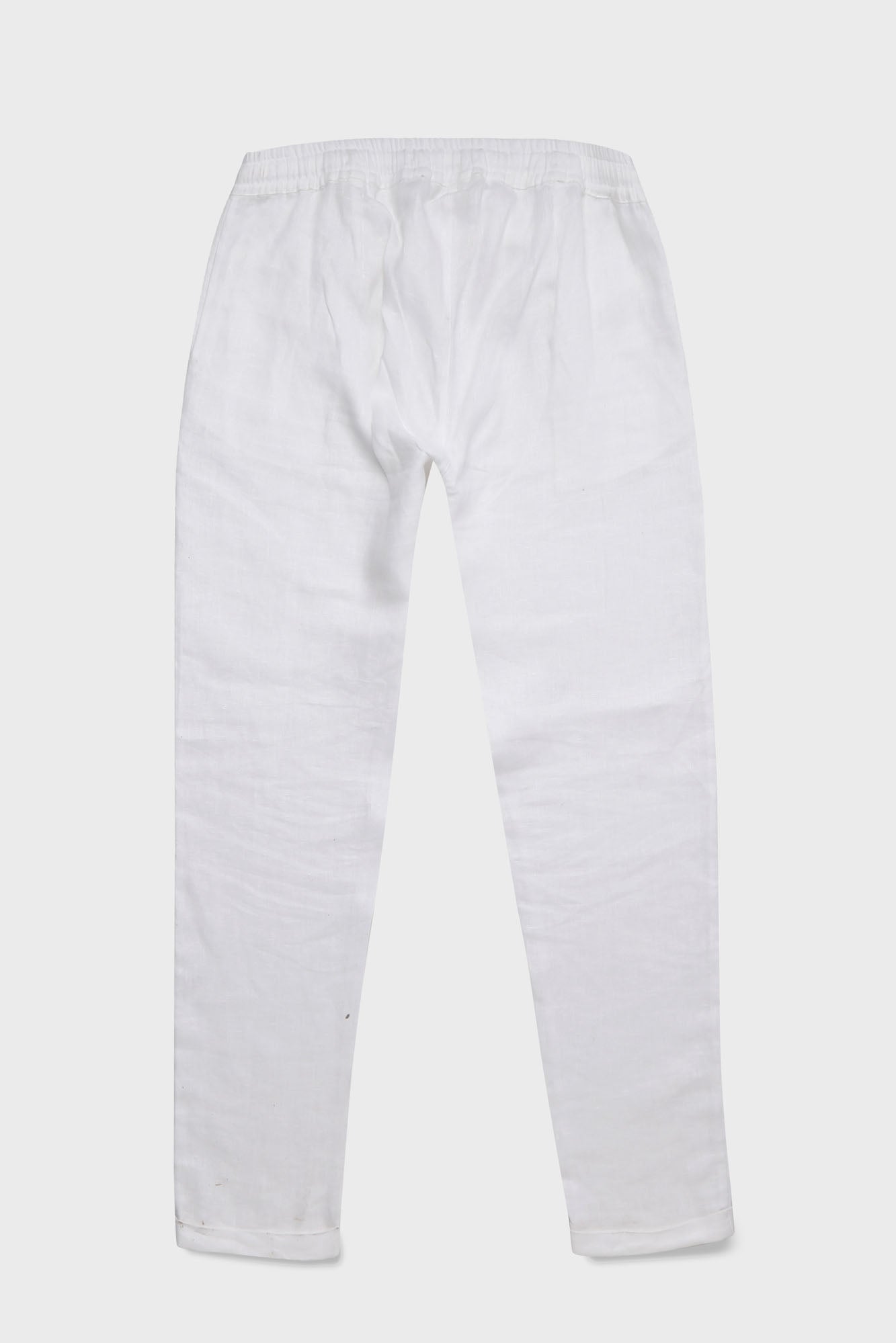 White Pure Linen Pants