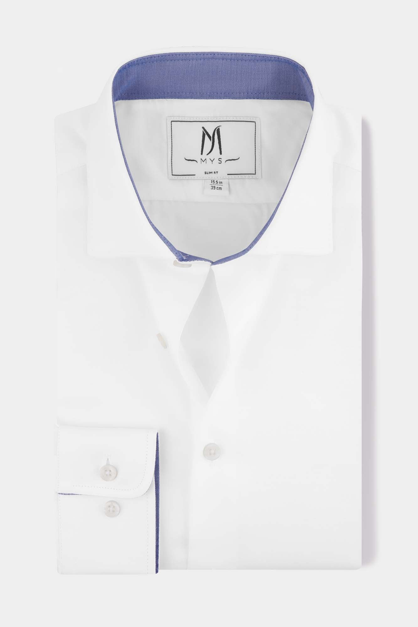 White Twill Tencel Shirt - Slim Fit