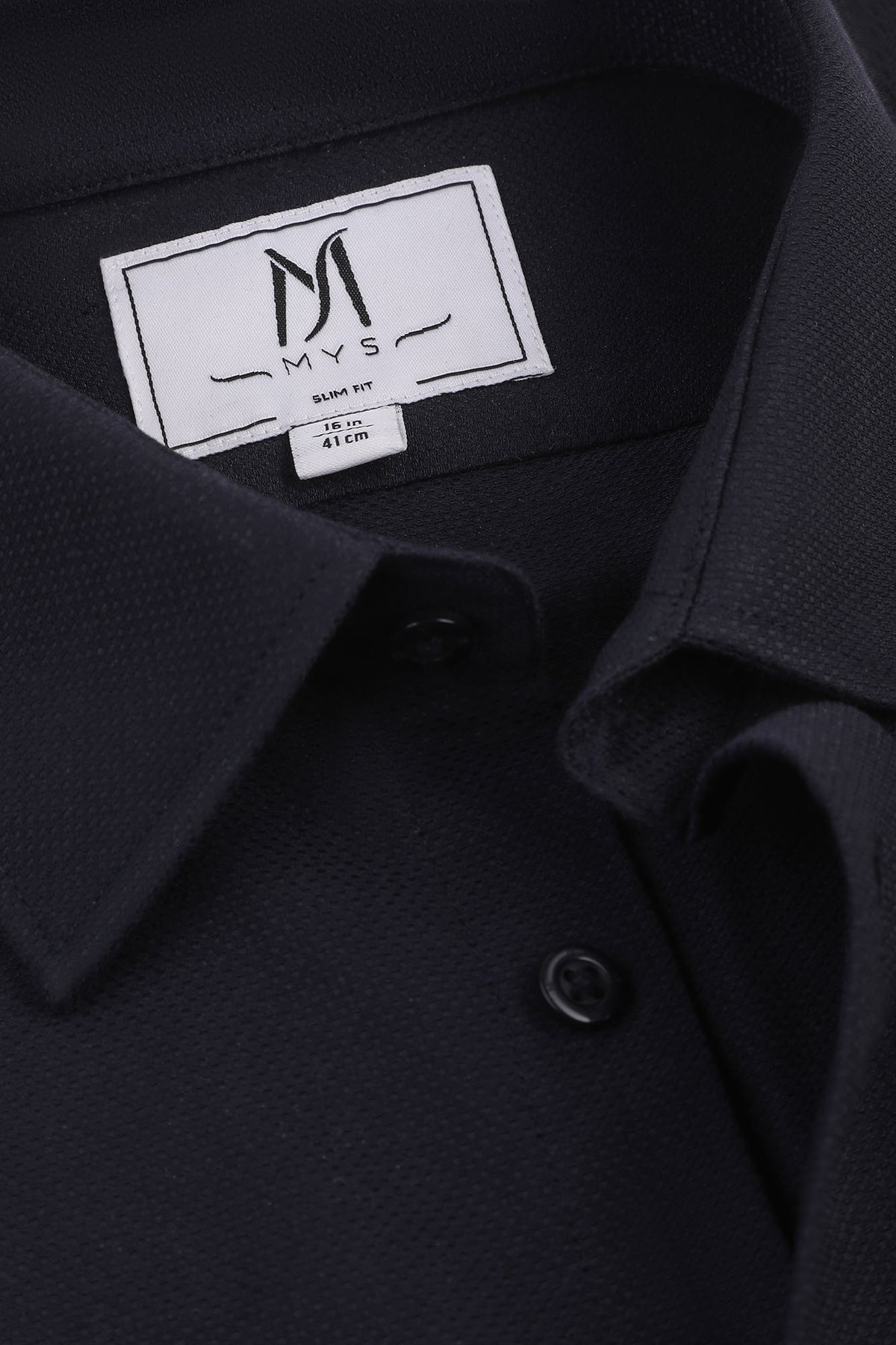 Navy Dobby Shirt - Slim Fit