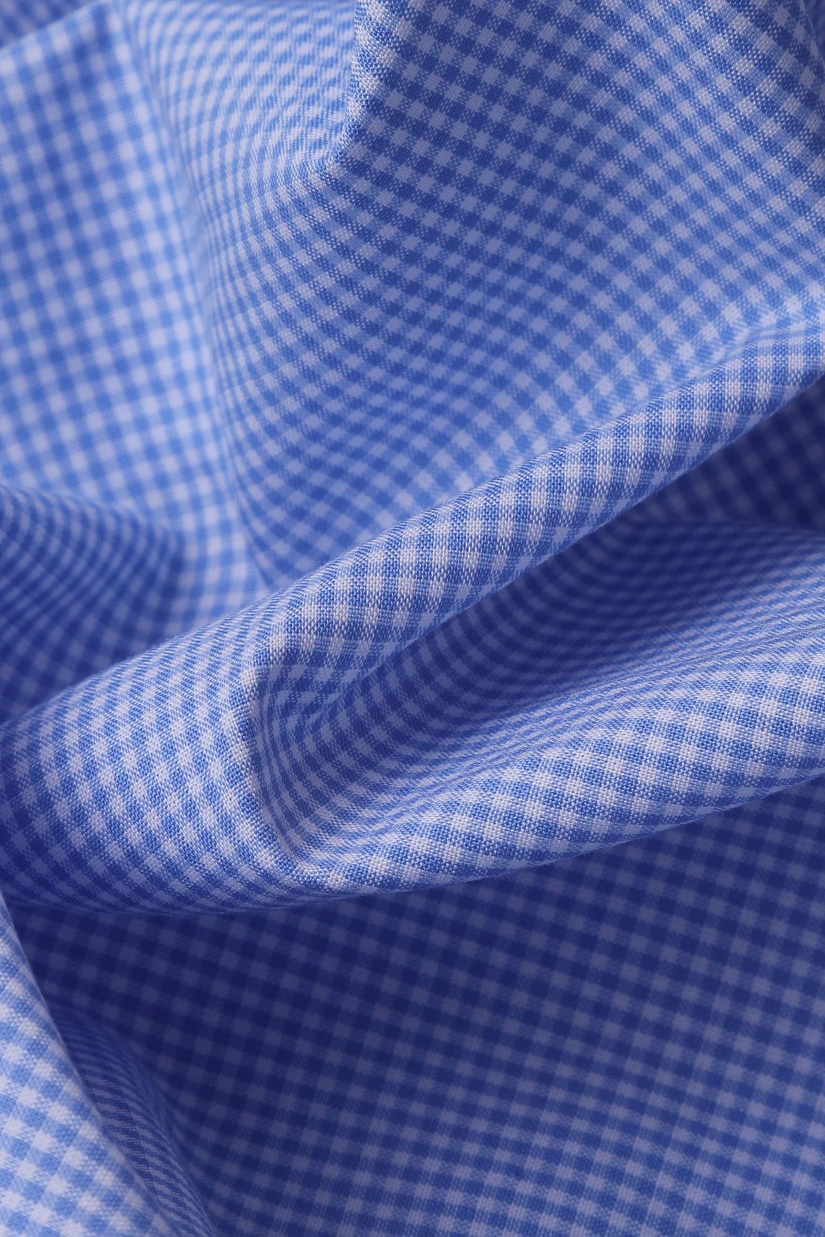 Light Blue Checkered Poplin Shirt - Regular Fit
