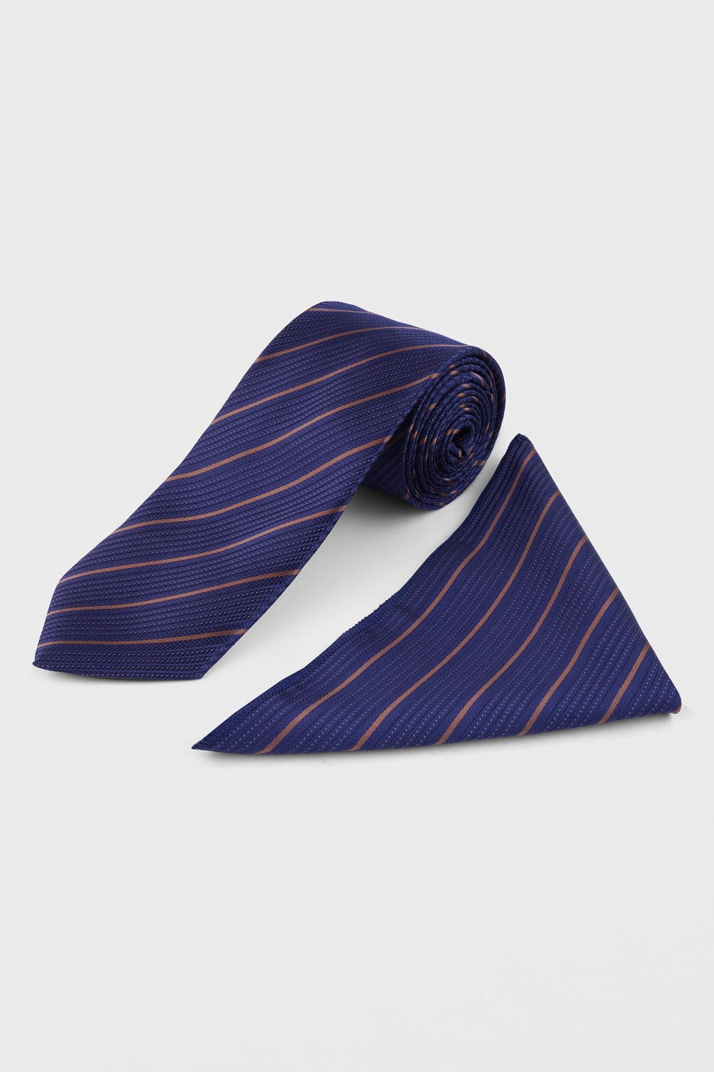 Navy Striped Tie Set