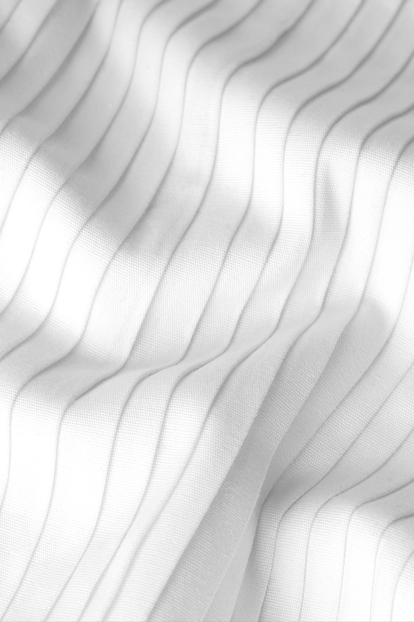 White Pleated Tuxedo Shirt - Slim Fit