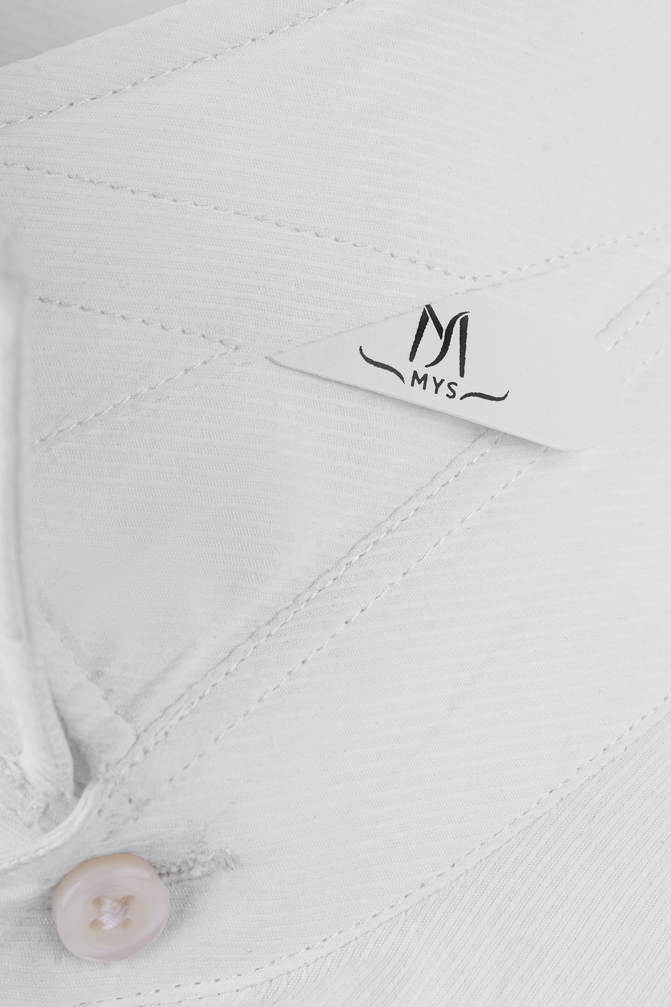 White Twill Tuxedo Shirt - Slim Fit