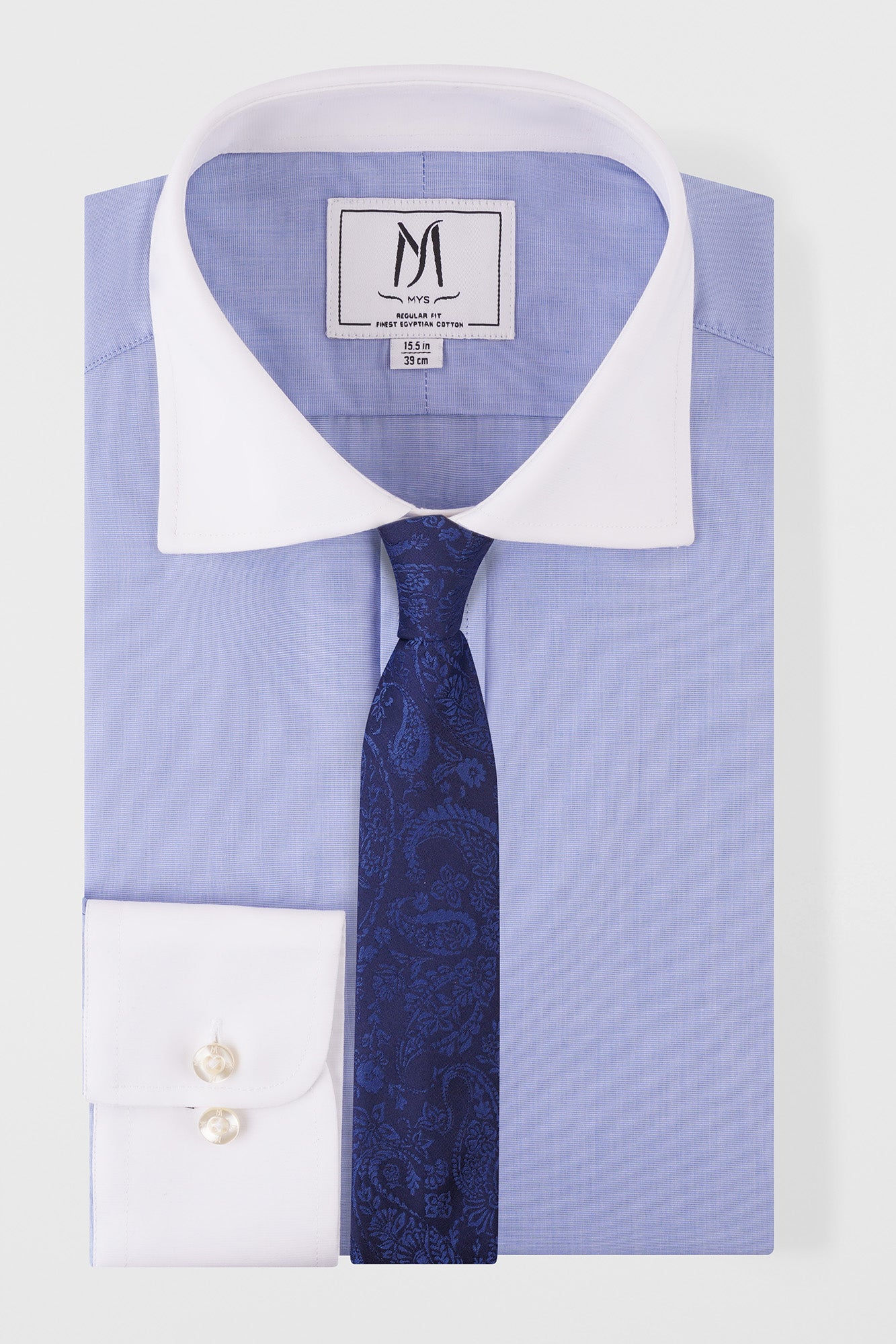 Blue Filafil Contrast Shirt - Regular Fit