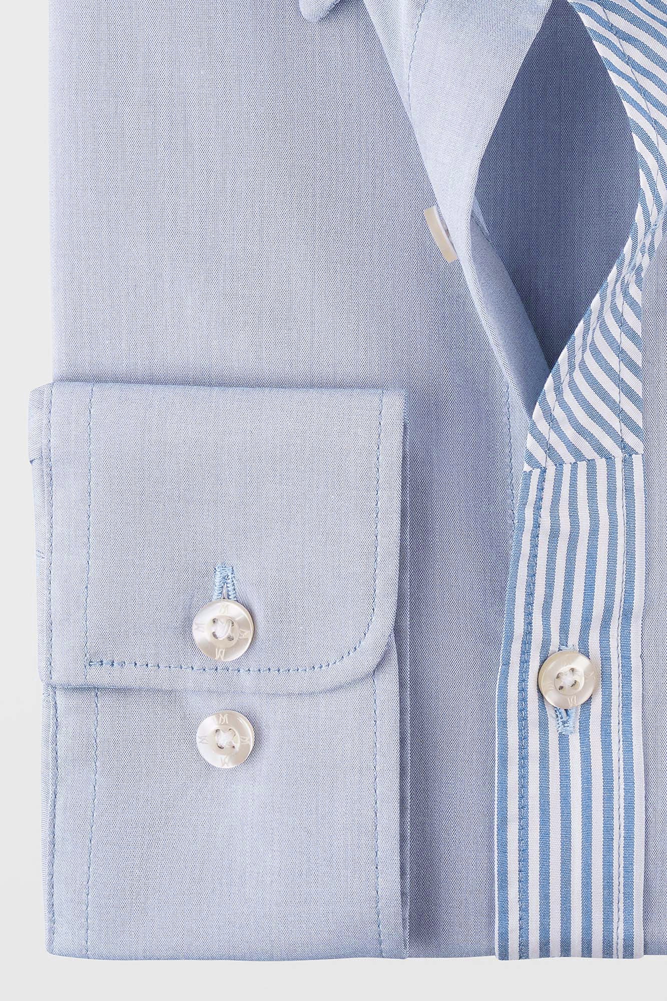 Blue Oxford Patch-Placket Shirt