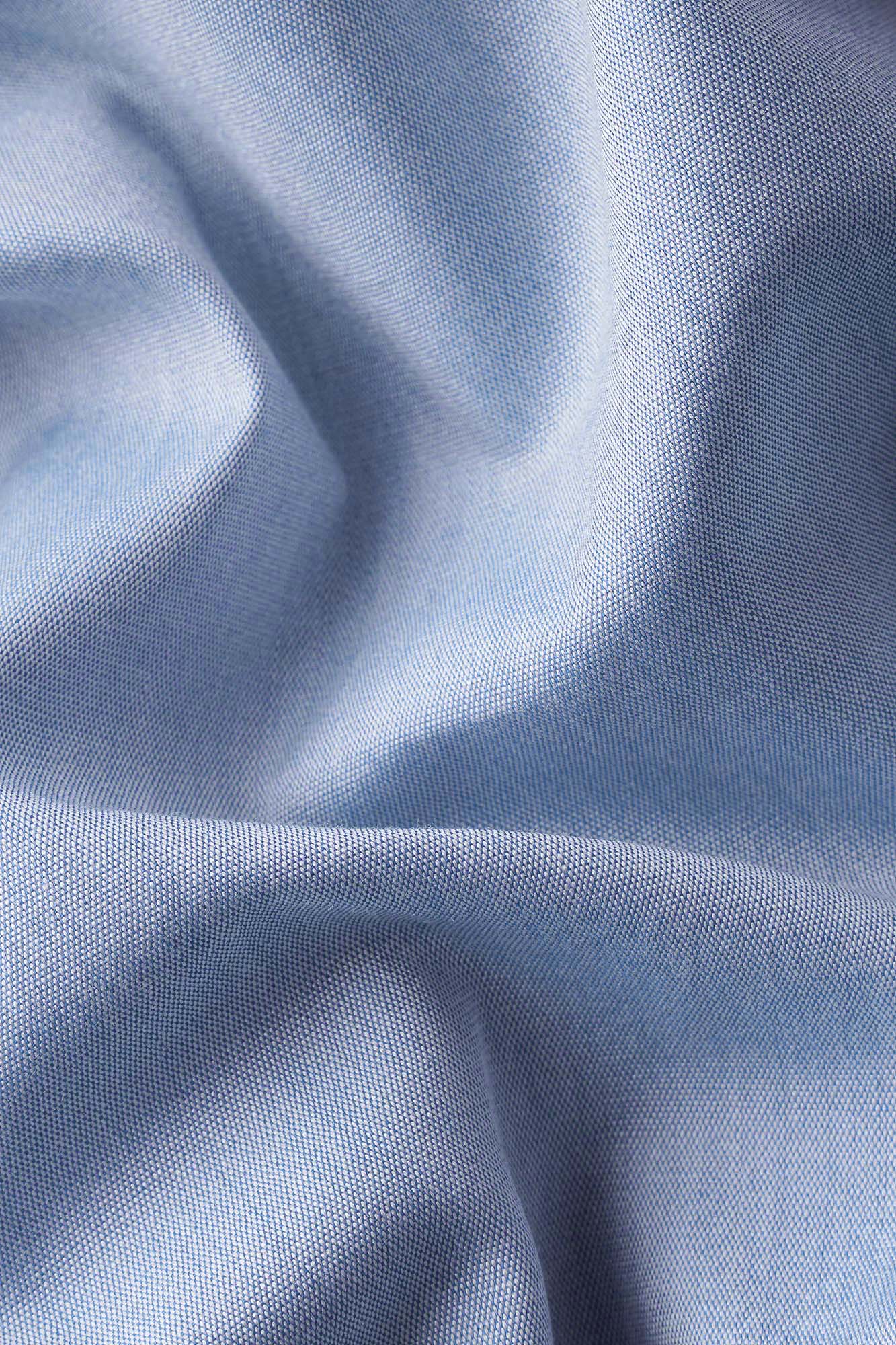 Blue Oxford Patch-Placket Shirt