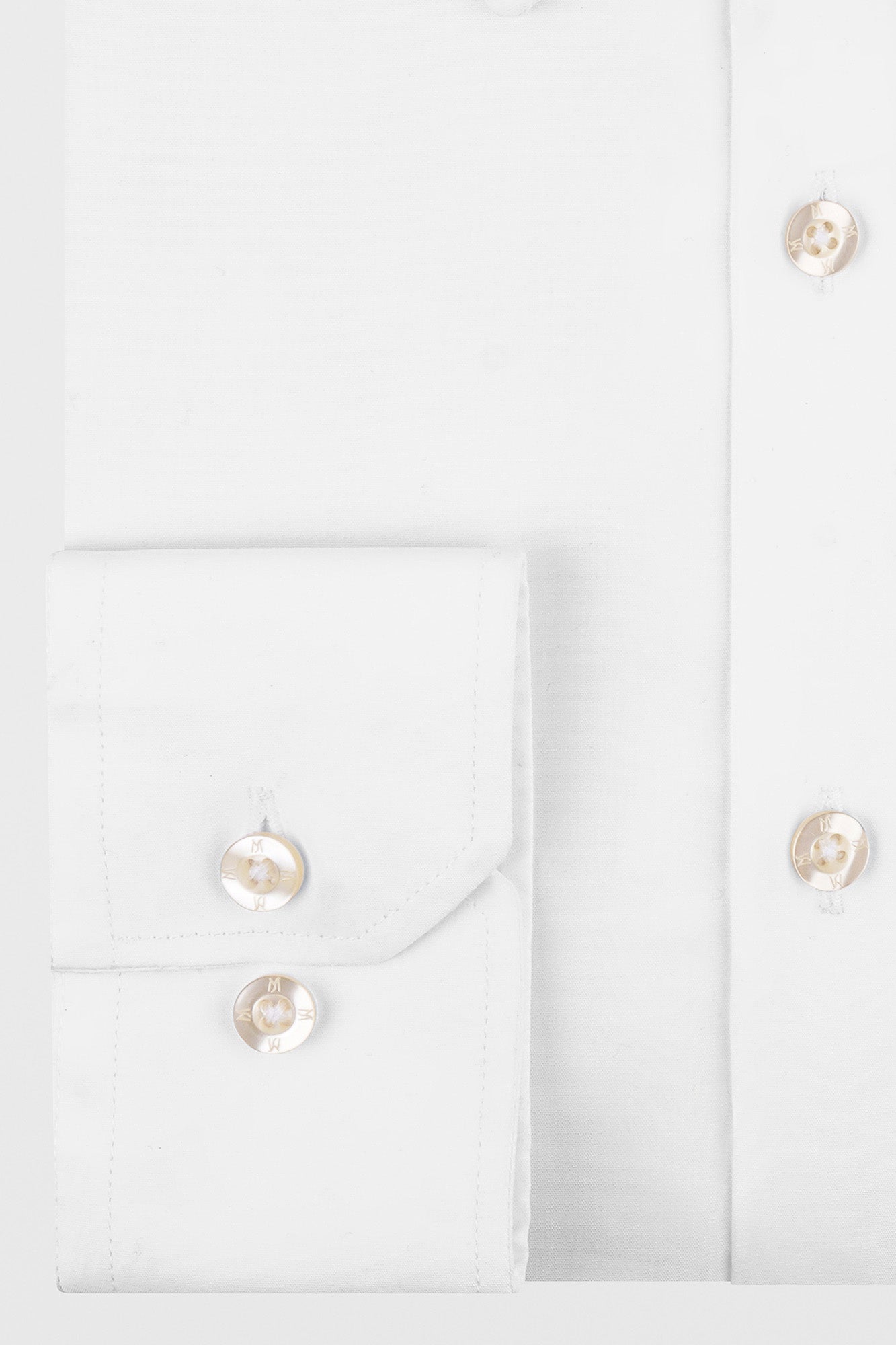 White Poplin Stretch Shirt - Slim Fit