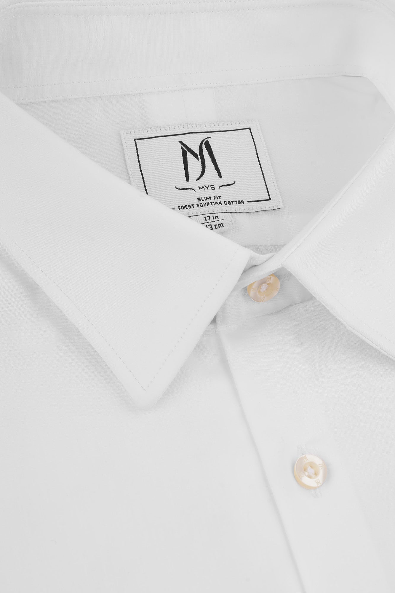 White Poplin Stretch Shirt - Slim Fit