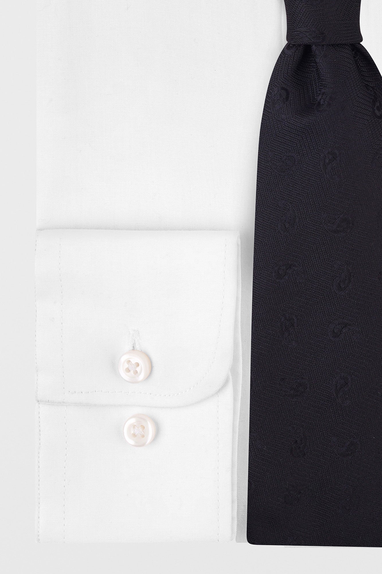 White Poplin Stretch Shirt - Slim Fit