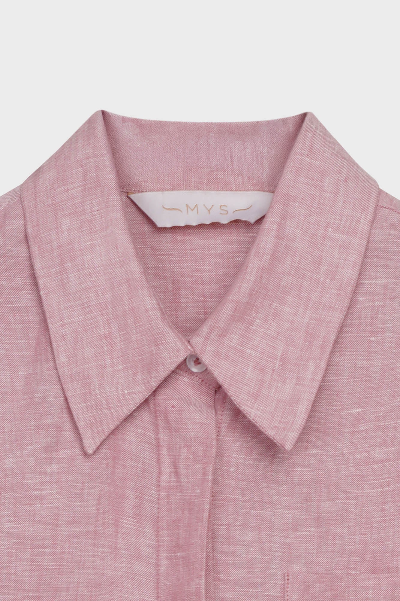 Pink Pure Linen Oversized Shirt