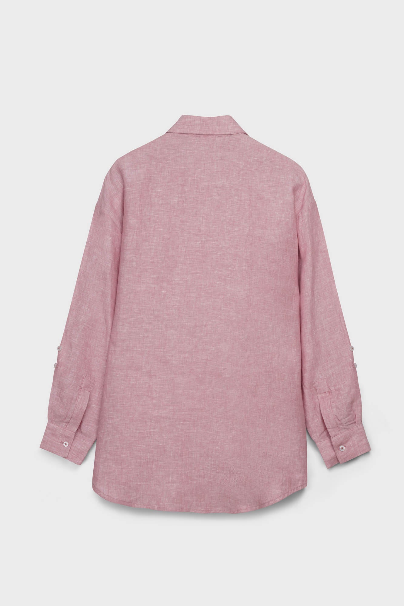 Pink Pure Linen Oversized Shirt