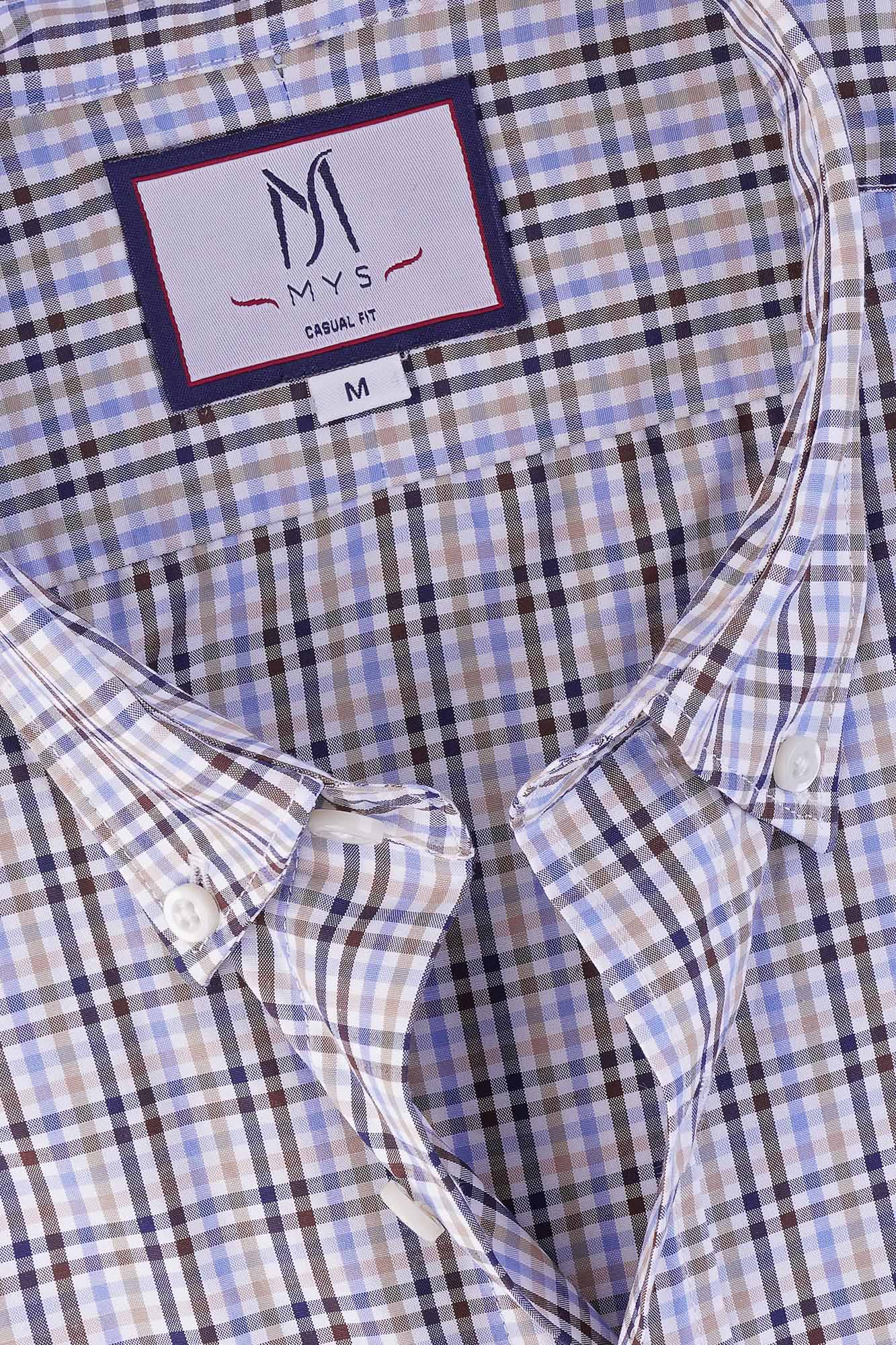 Multi-Color Checkered Poplin Shirt