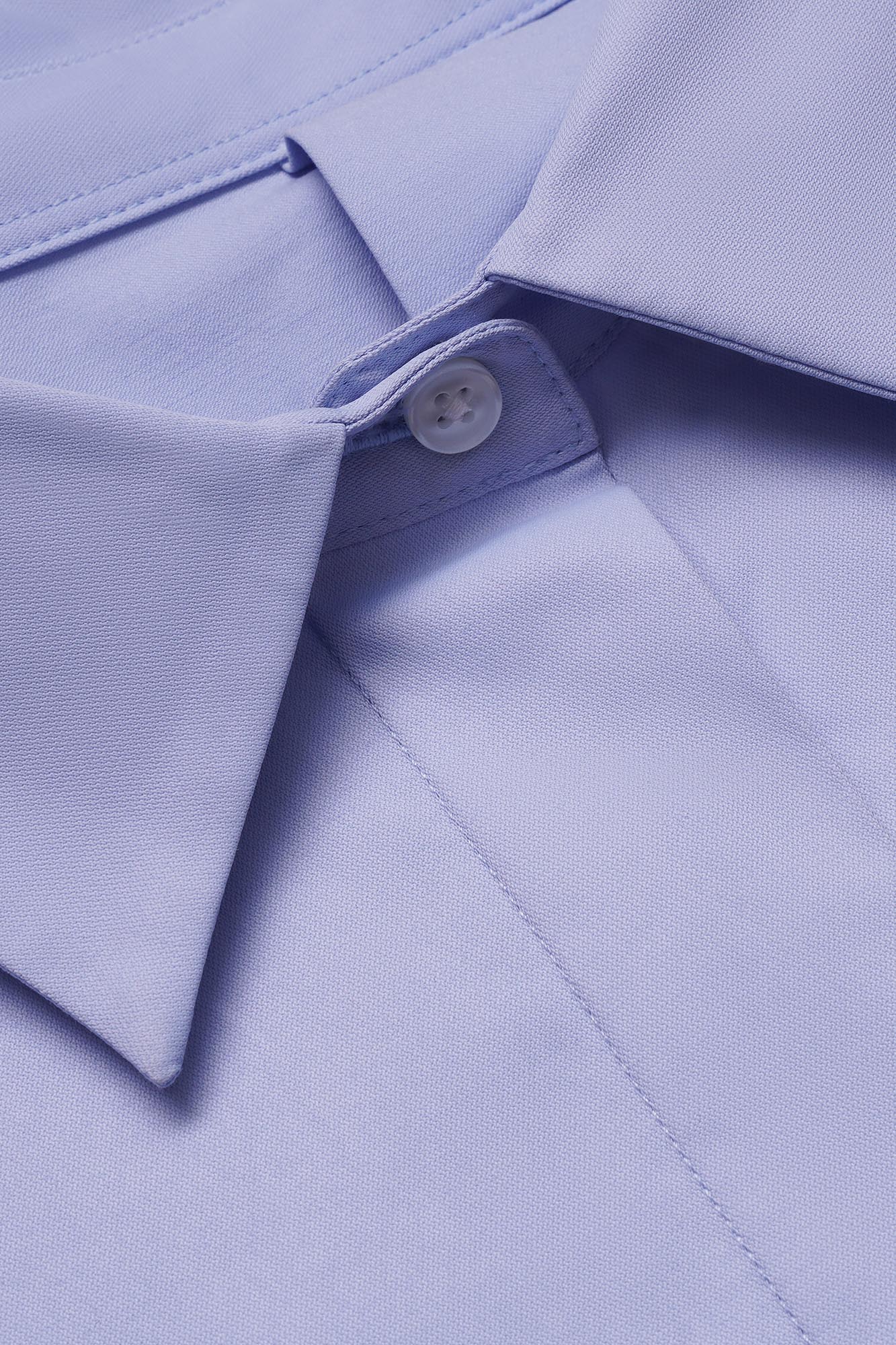 Light Blue Sleeve Detail Stretch Shirt