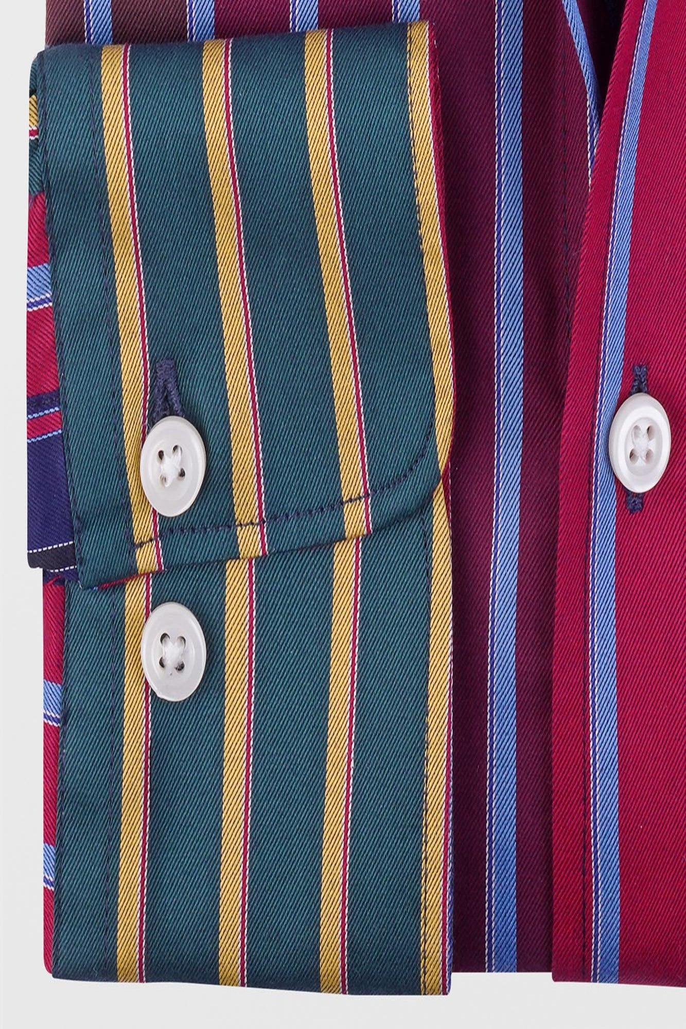 Multi-Color Striped Twill Shirt