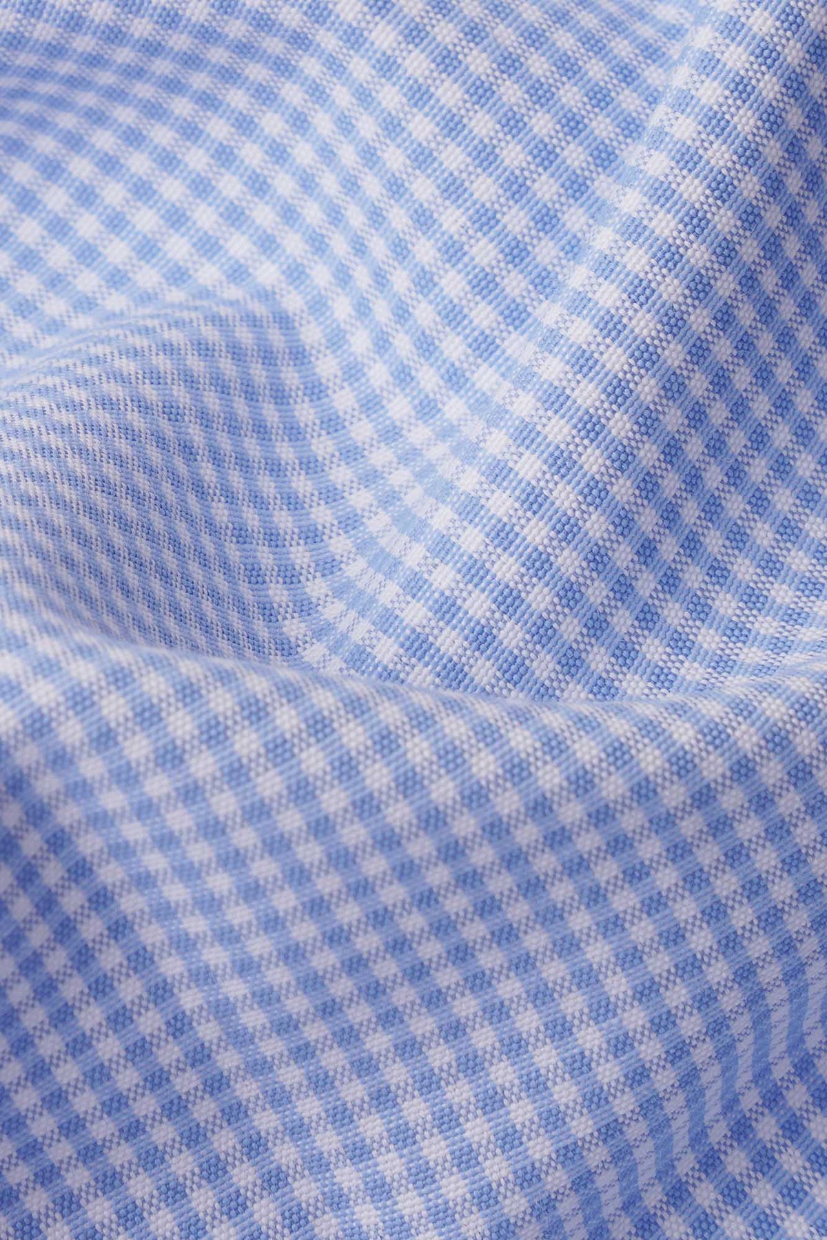 Light Blue Micro-Checkered Shirt - Slim Fit