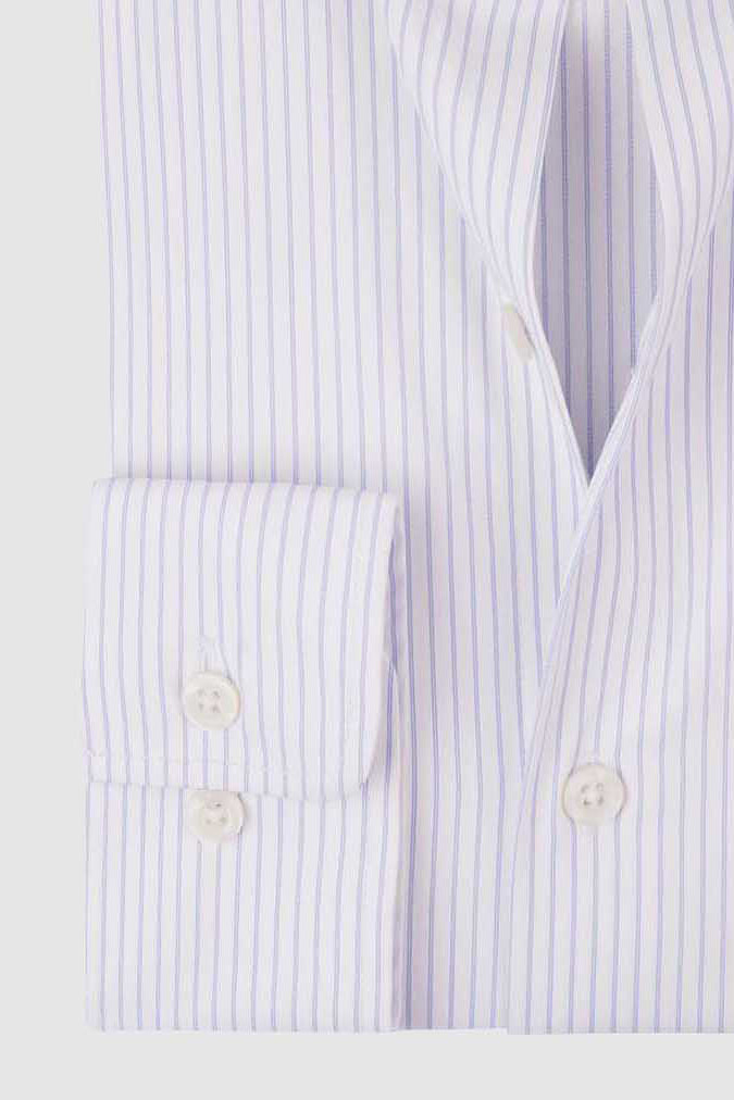 Blue Striped Micro-Lycra Shirt