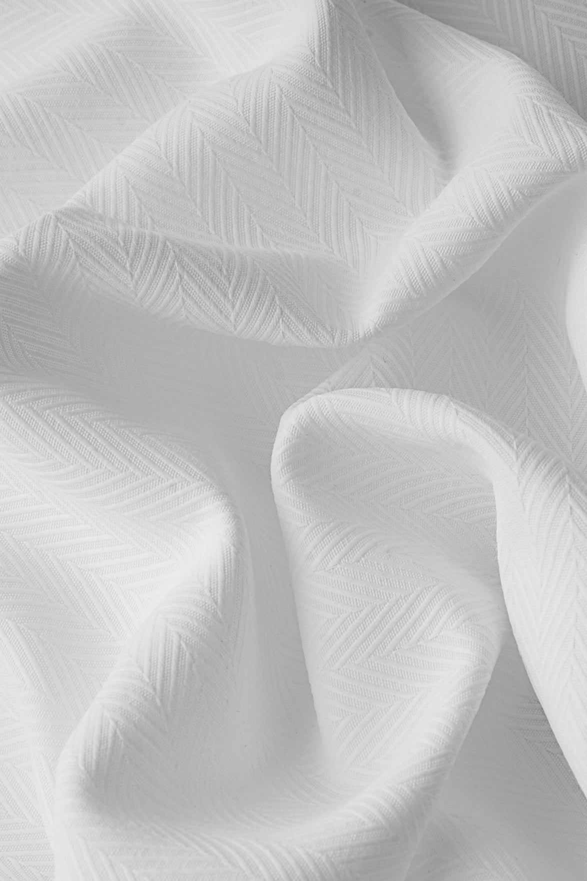 White Herringbone Shirt - Slim Fit