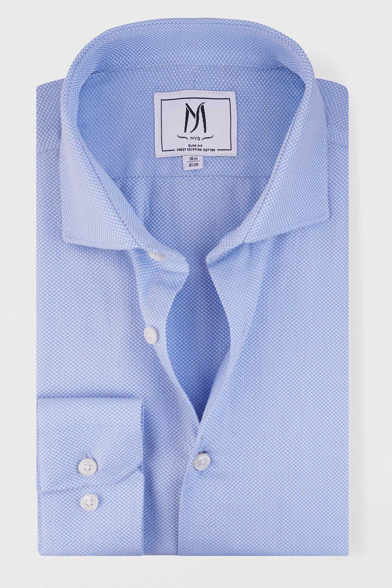 Blue Dobby Shirt - Slim Fit