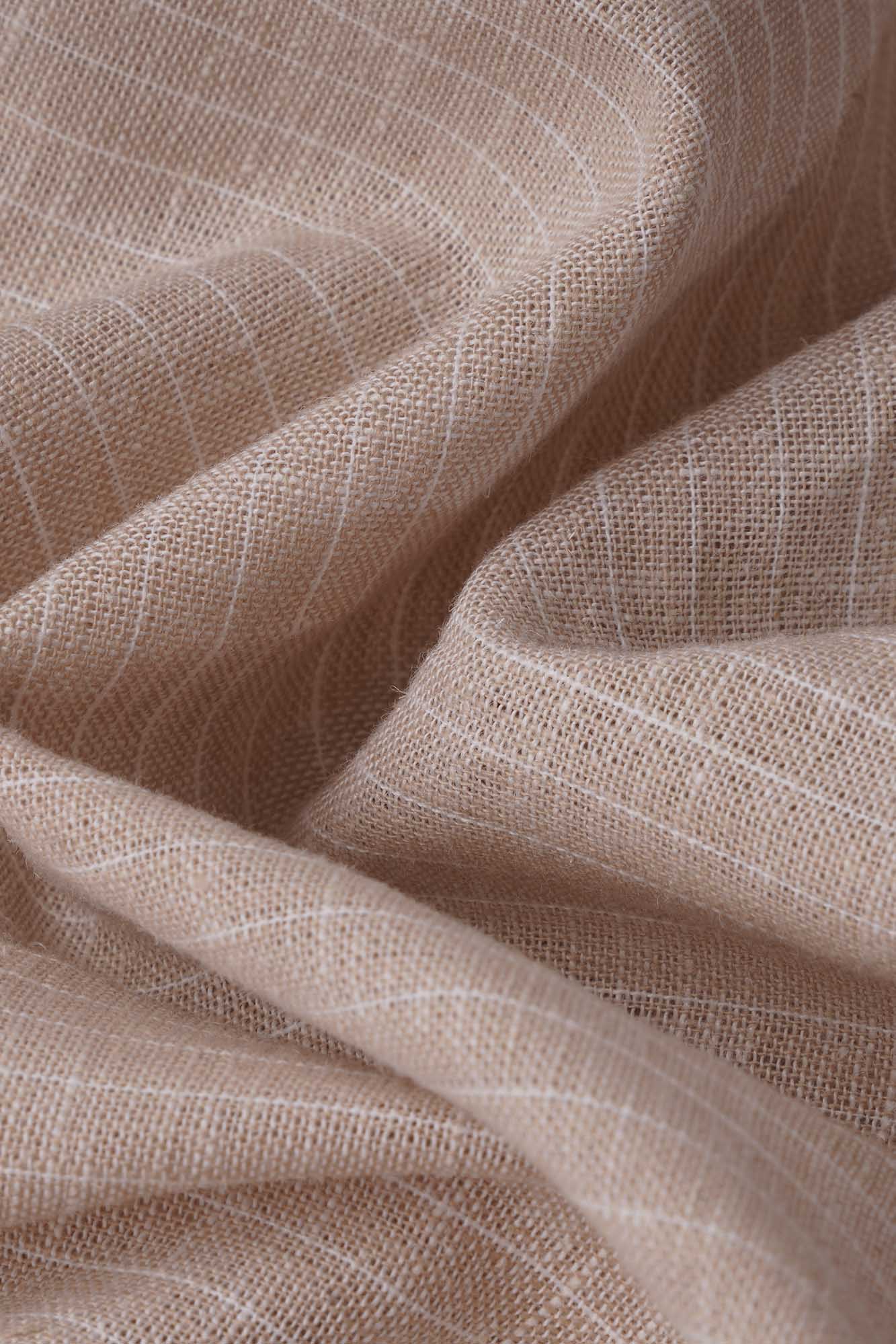 Pin Stripe Linen Cotton Button-Down Shirt