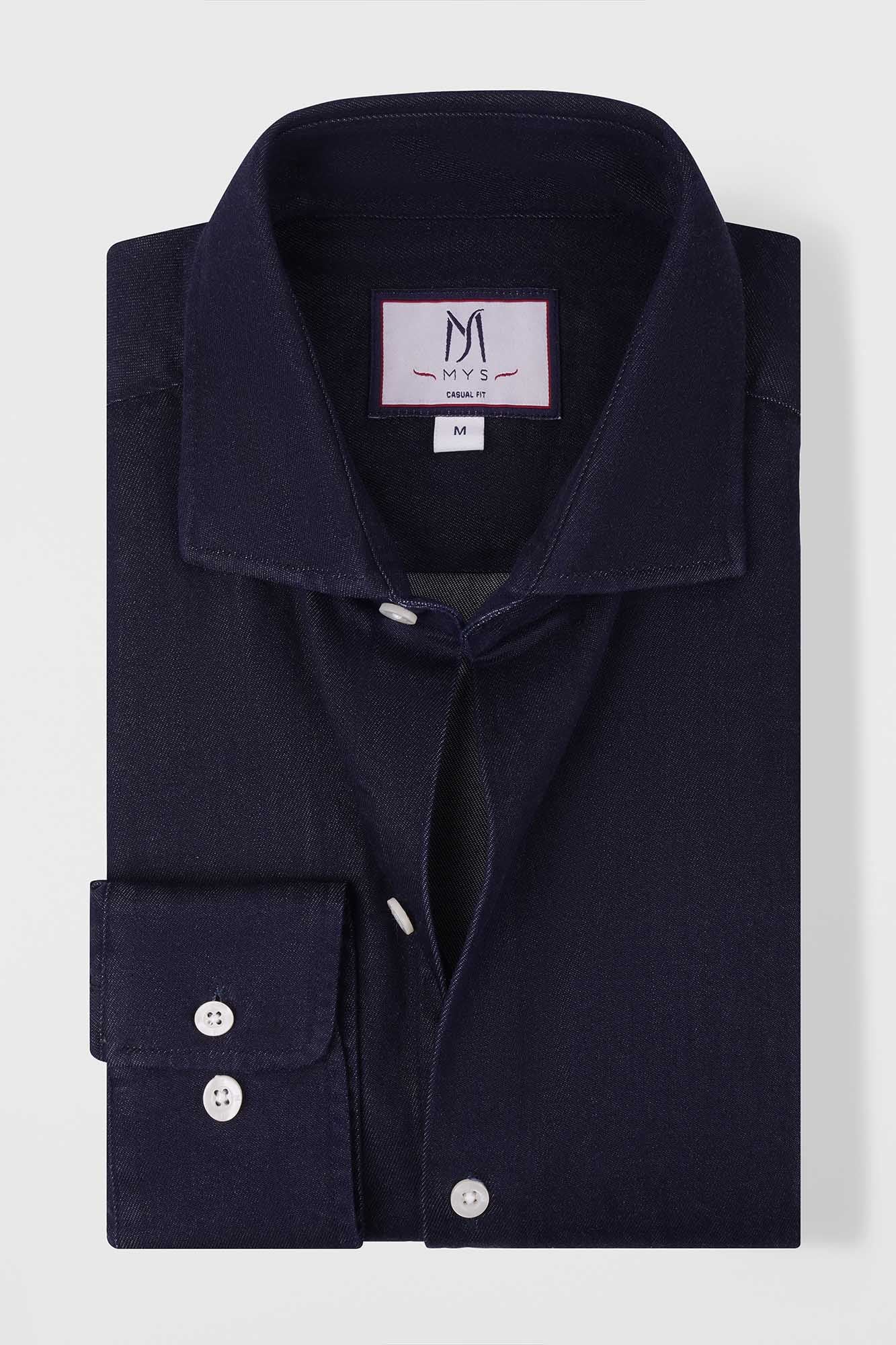 Cutaway Dark Blue Denim Shirt