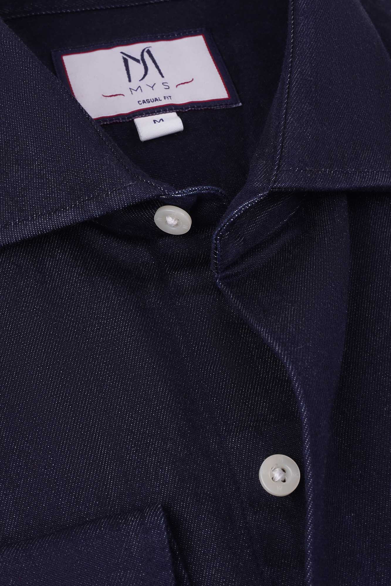 Cutaway Dark Blue Denim Shirt