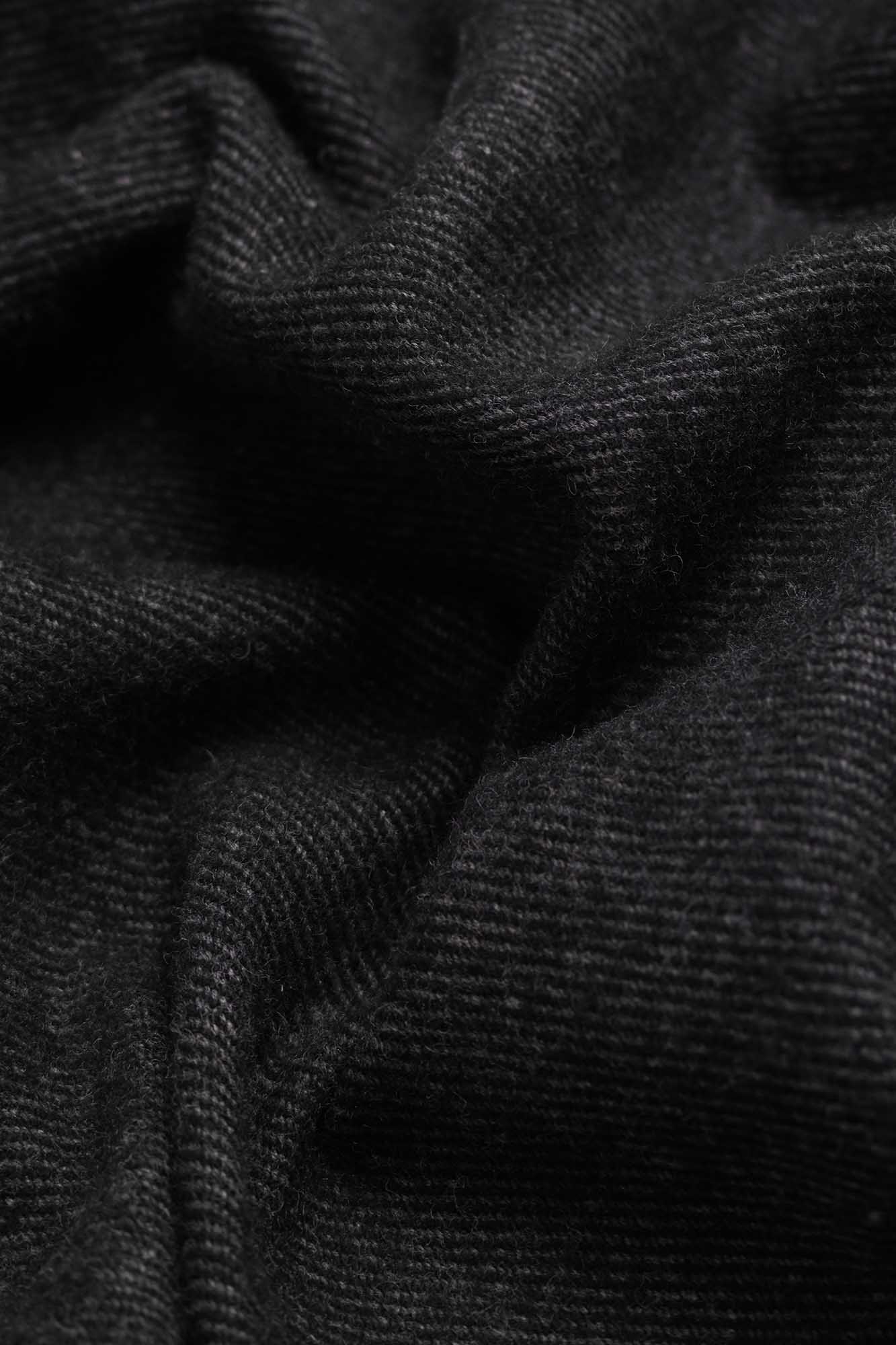 Black Brushed Twill Overshirt