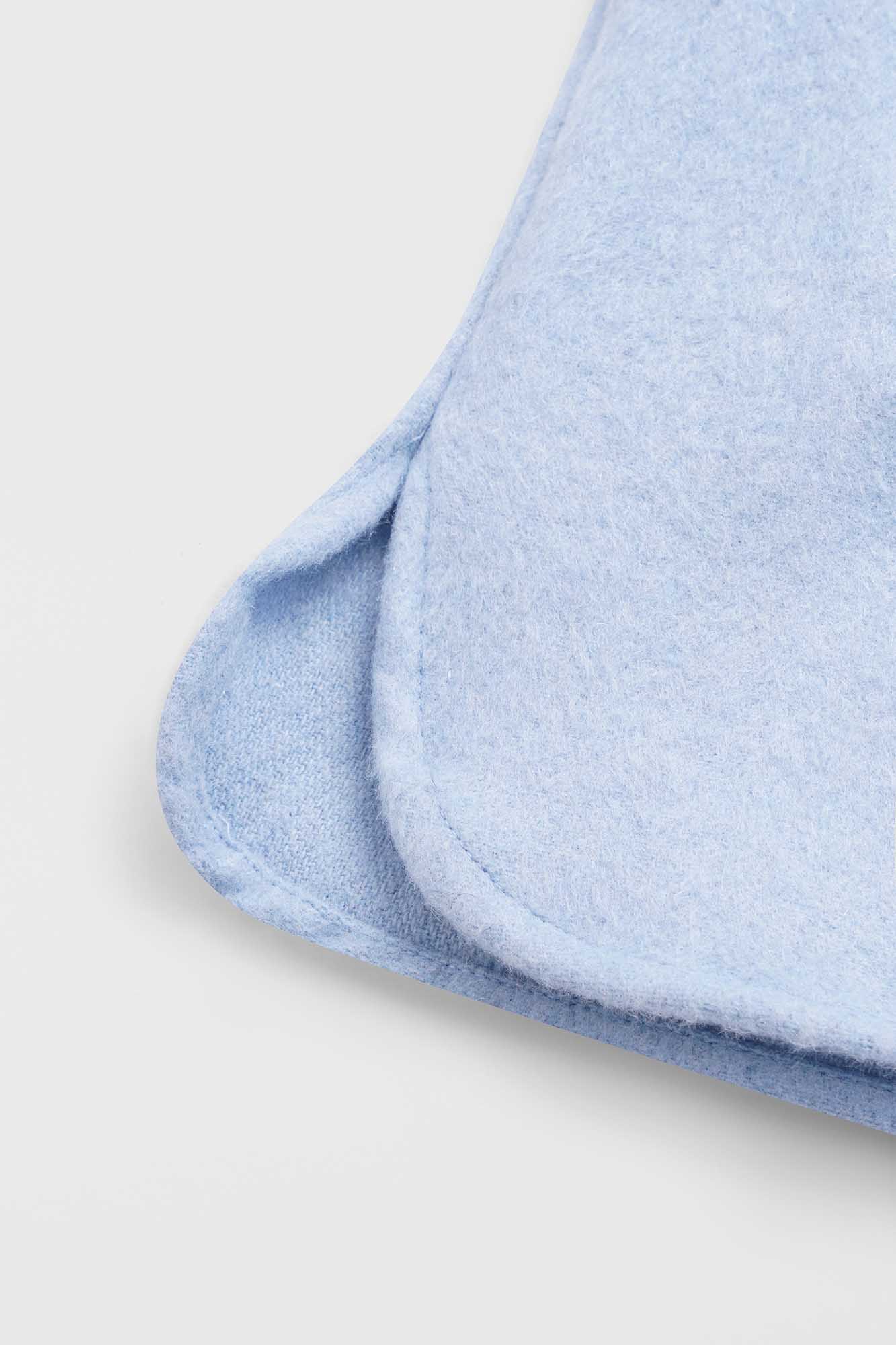 Brushed Overshirt with Flap Pockets Light Blue