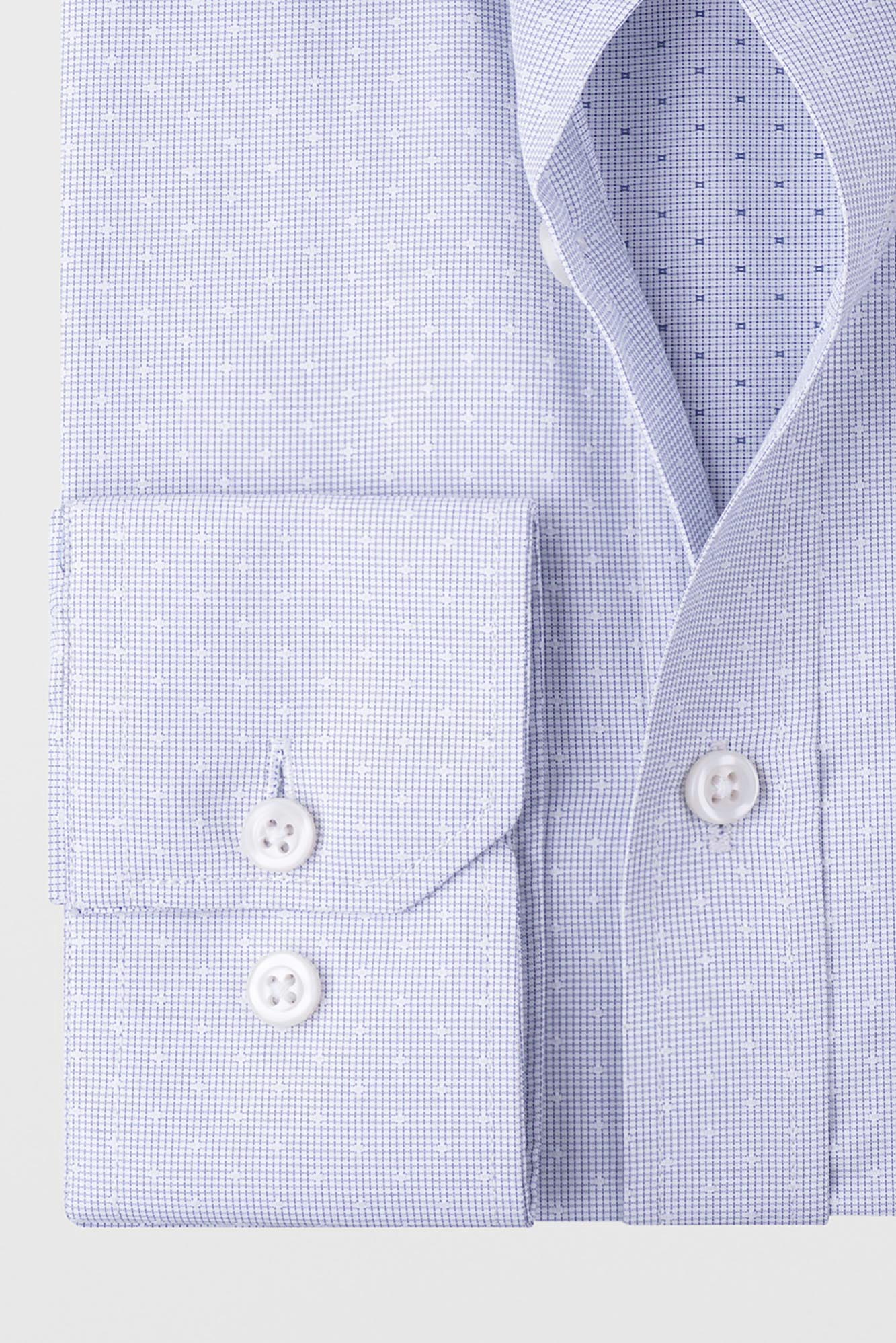 Blue Dotted Dobby Shirt - Regular Fit