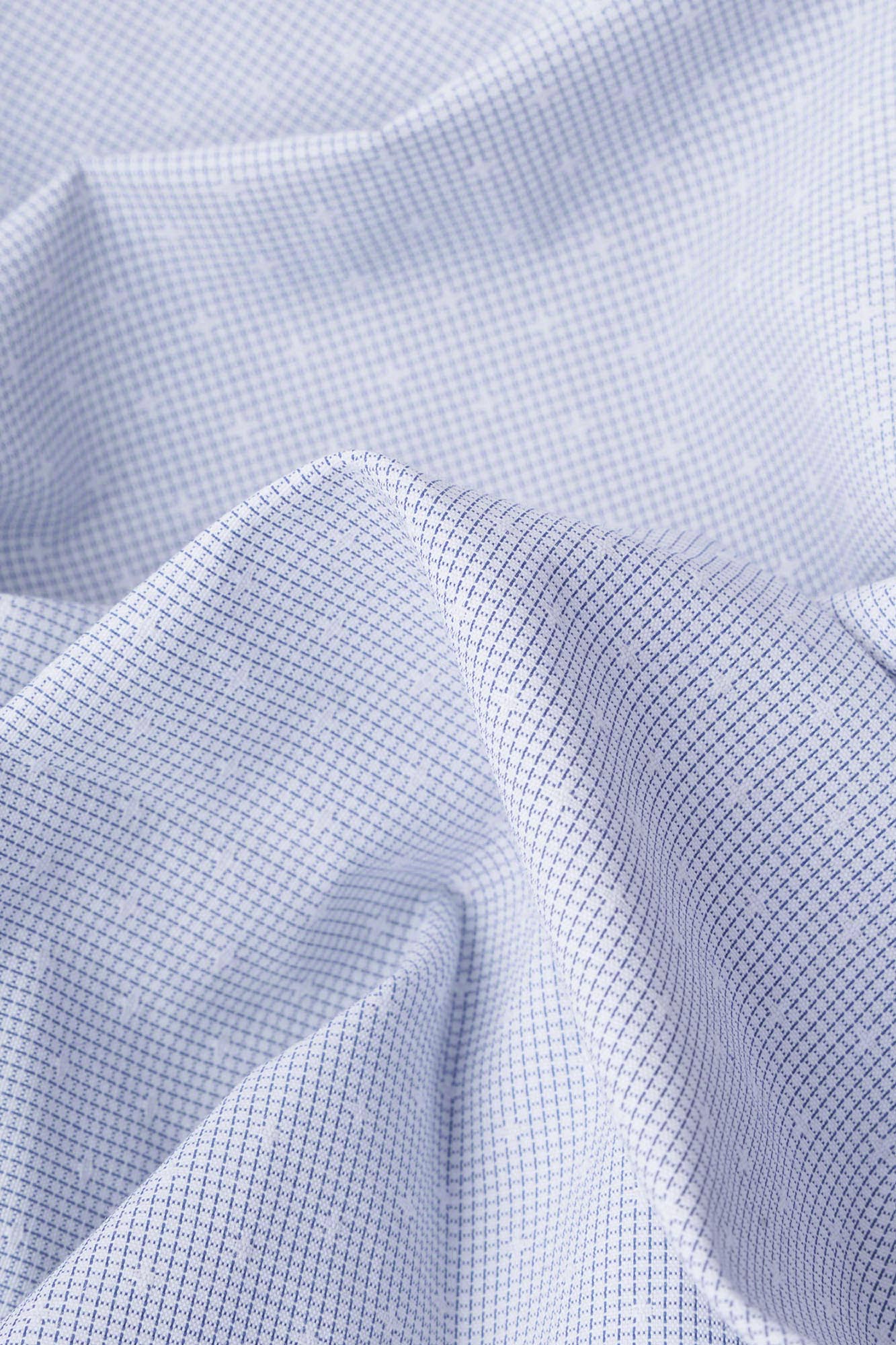 Blue Dotted Dobby Shirt - Regular Fit