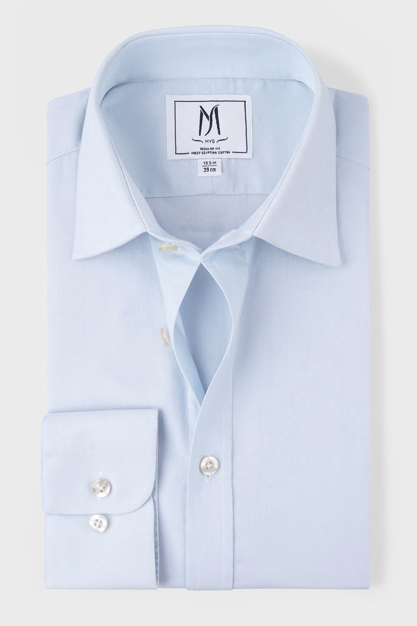 Light Blue Dobby Shirt - Regular Fit