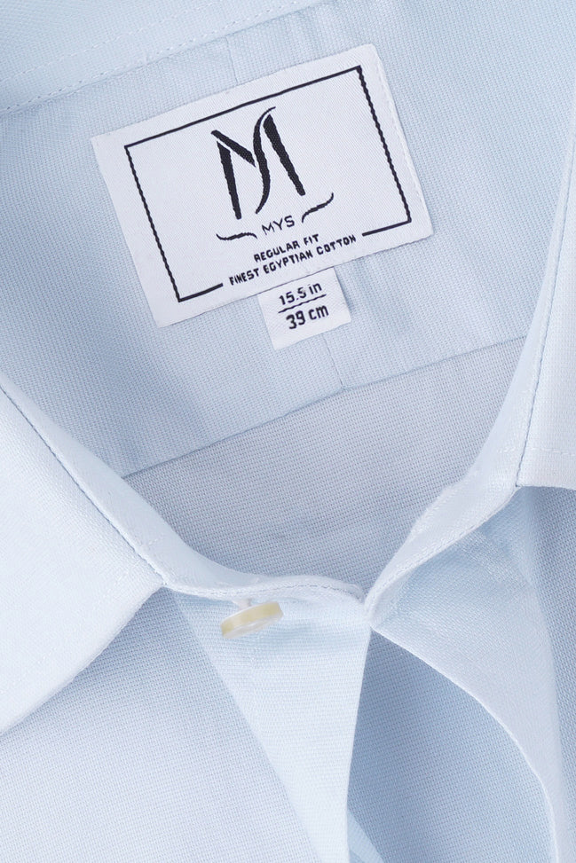 Light Blue Dobby Shirt - Regular Fit