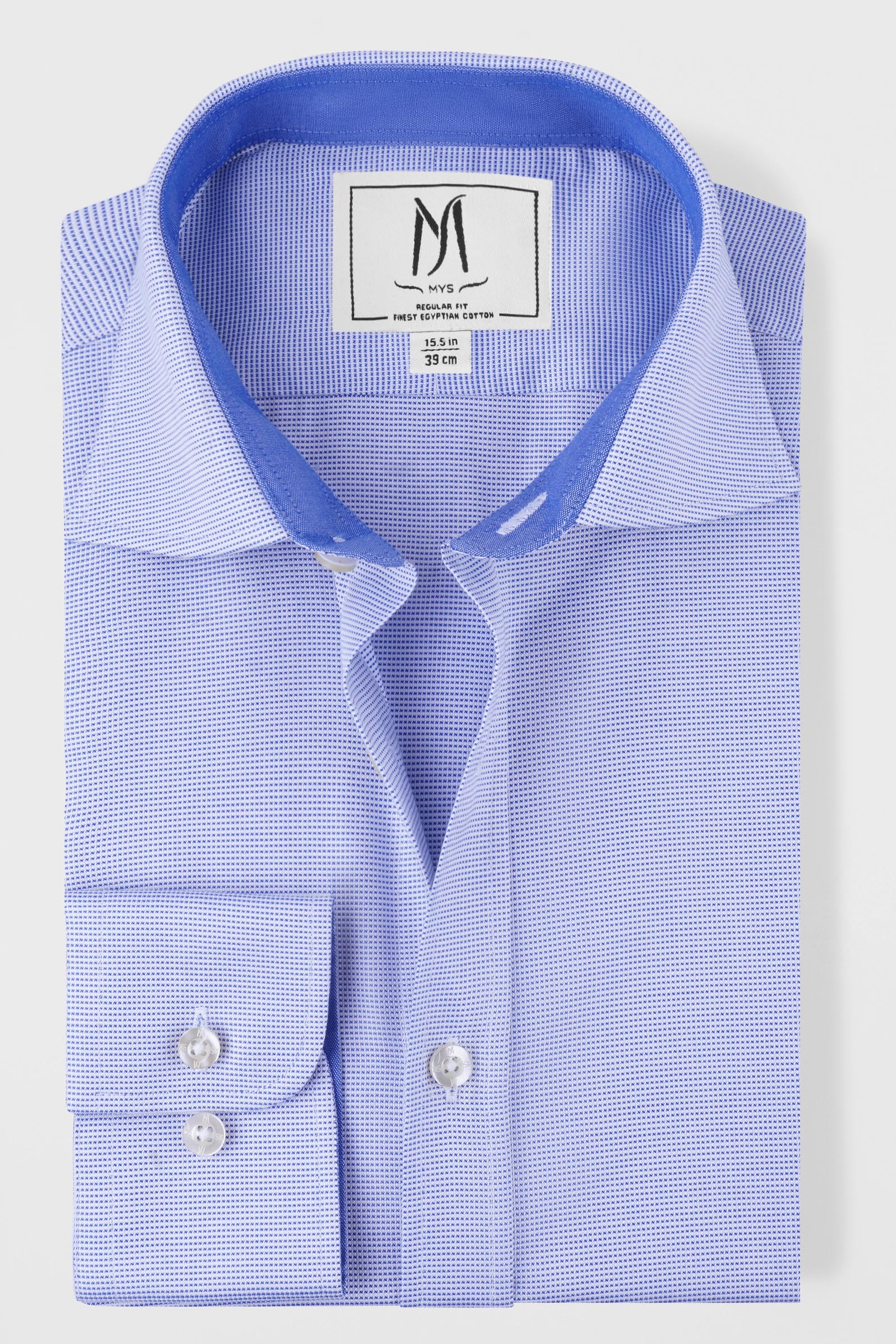 Blue End-On-End Shirt - Regular Fit