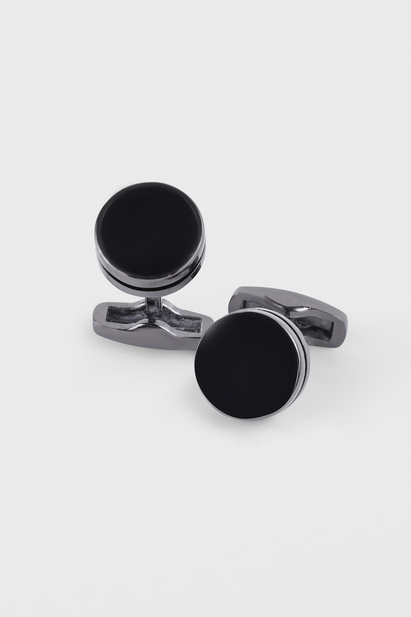 Black Onyx Round Cufflinks