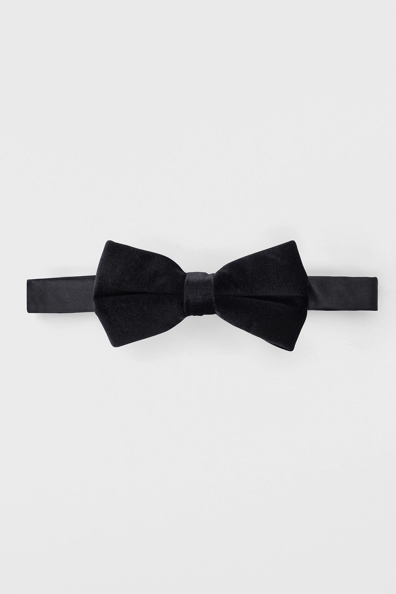 Black Velvet Ready Tie Bow Tie - Small