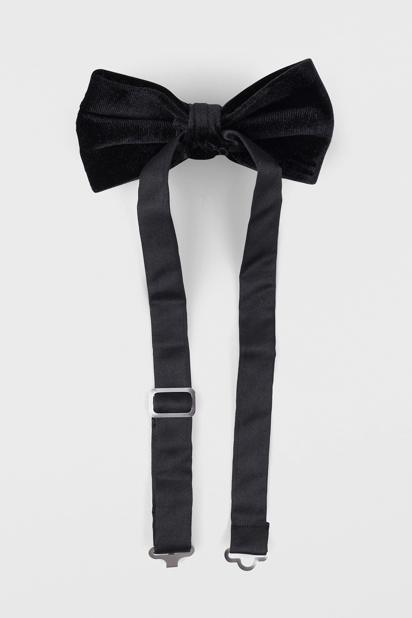 Black Velvet Ready Tie Bow Tie - Small
