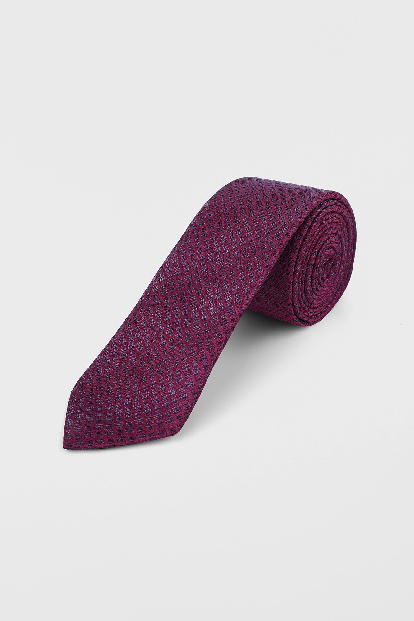 Red Textured Tie Set