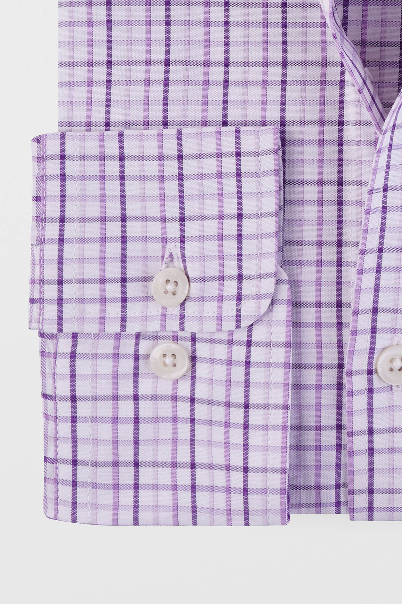 Purple Check Poplin Shirt