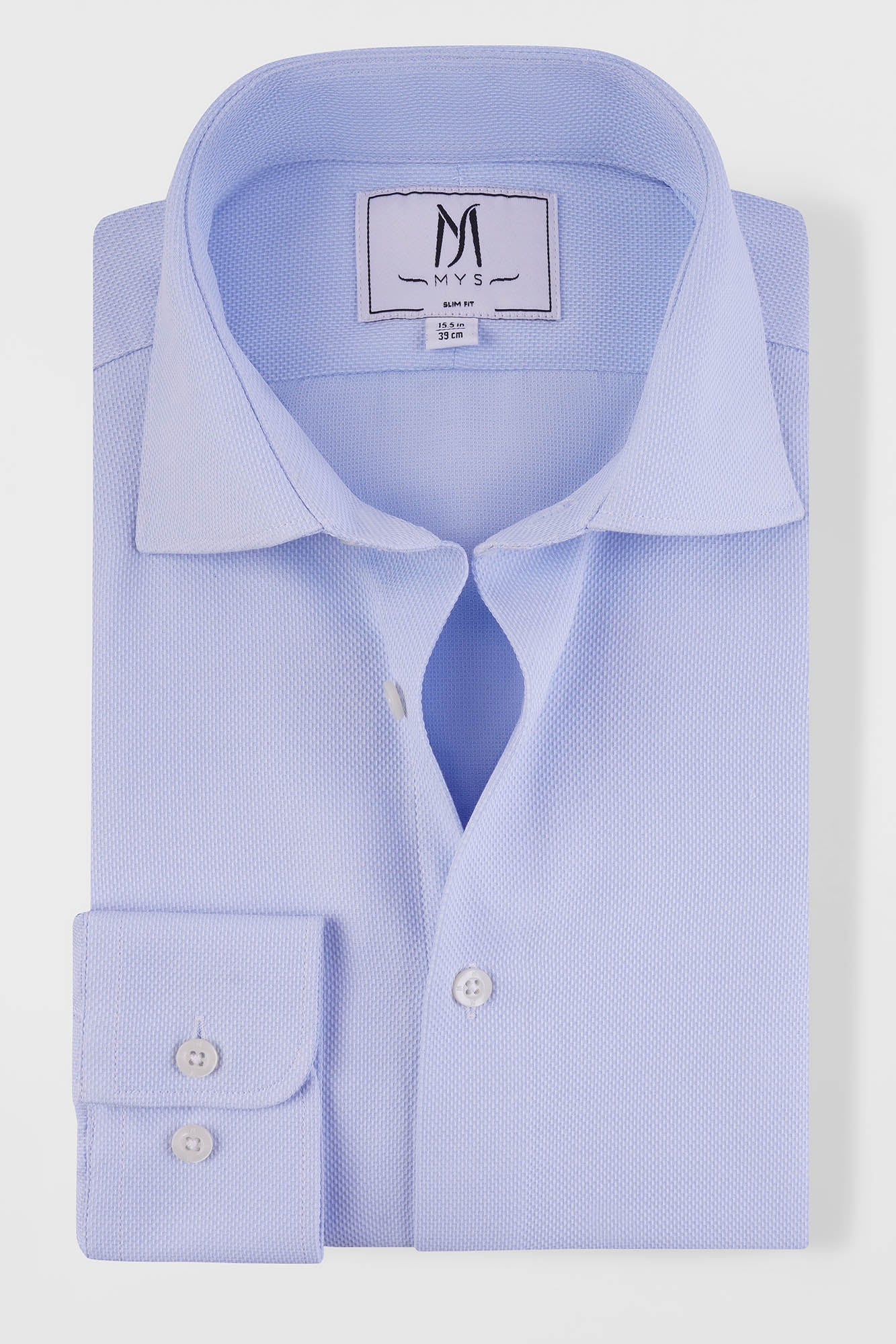 Light Blue Dobby Shirt - Slim Fit