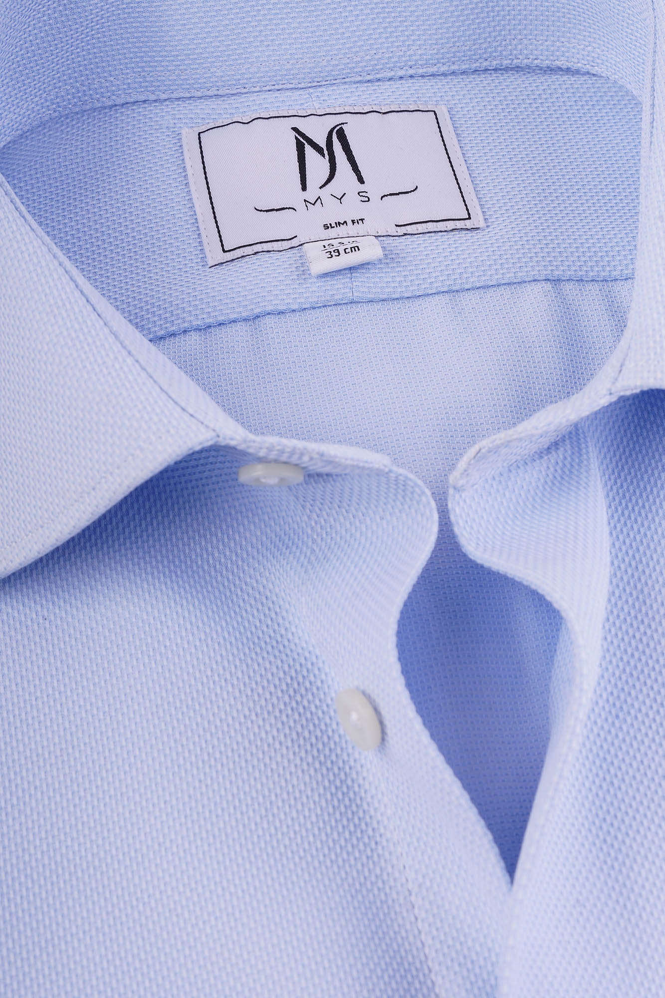 Light Blue Dobby Shirt - Slim Fit