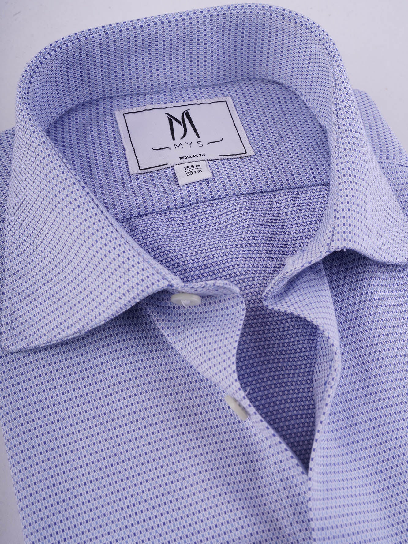 Blue Dobby Shirt - Regular Fit