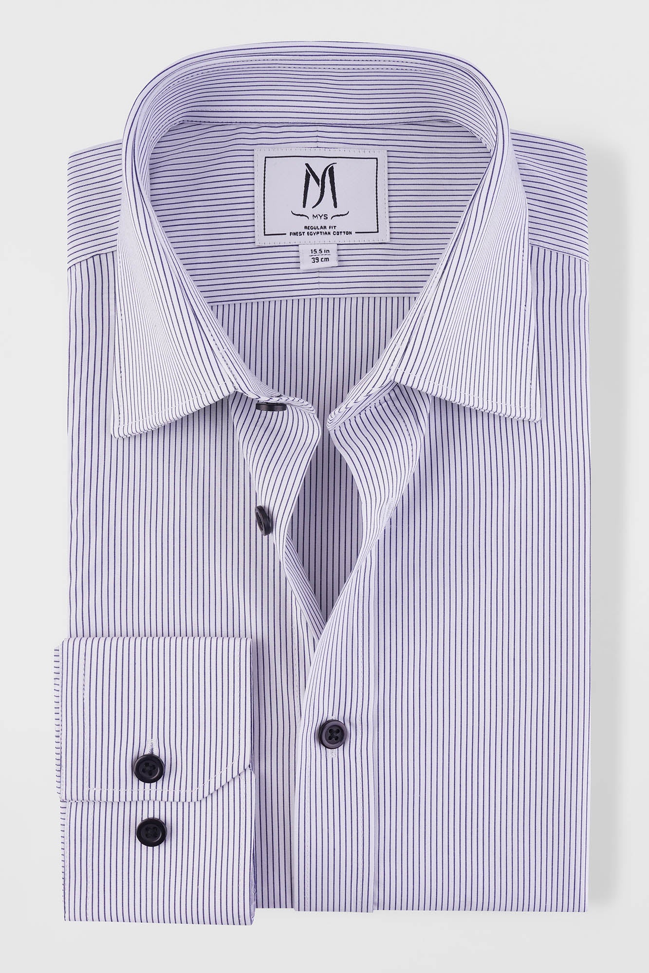 White Pinstripe Shirt - Regular Fit