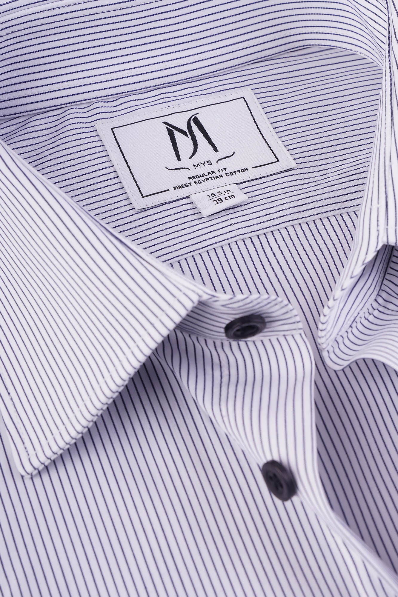 White Pinstripe Shirt - Regular Fit