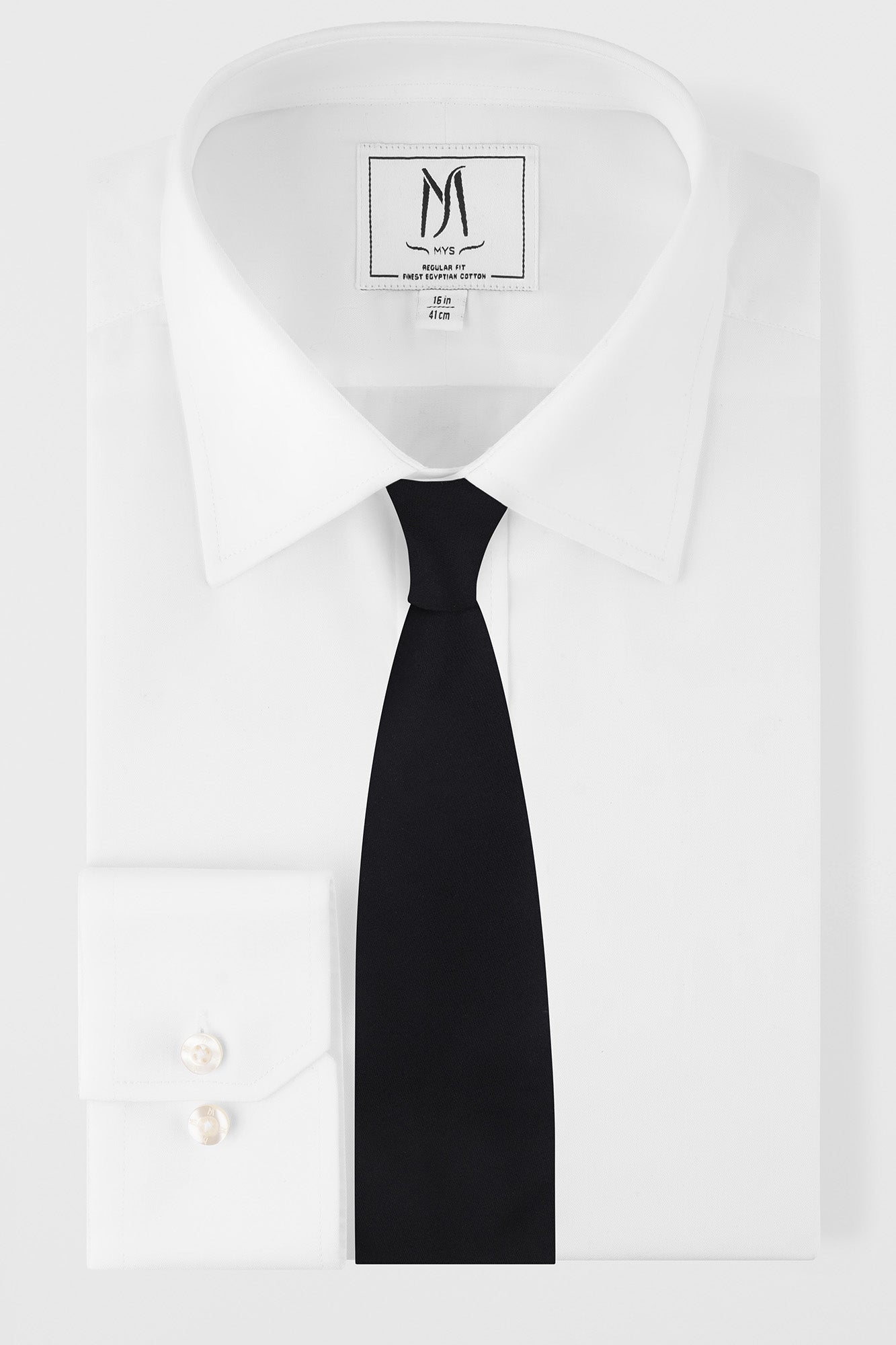 Black Solid Tie Set