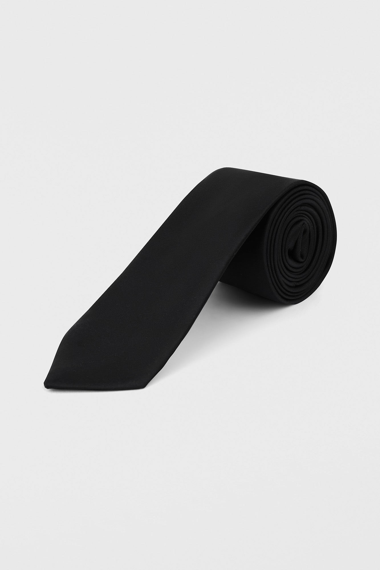 Black Solid Tie Set