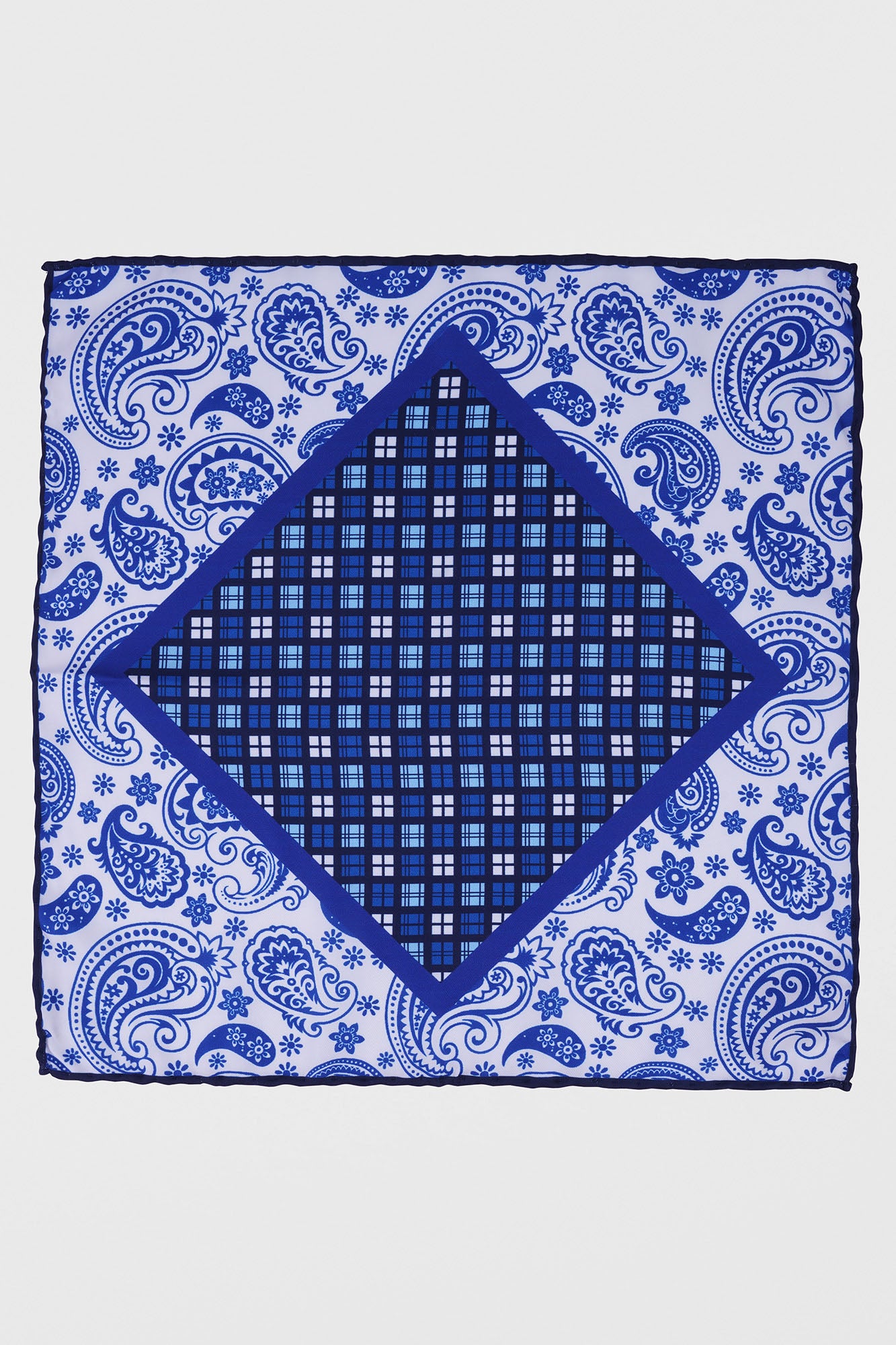 Blue Print Pocket Square