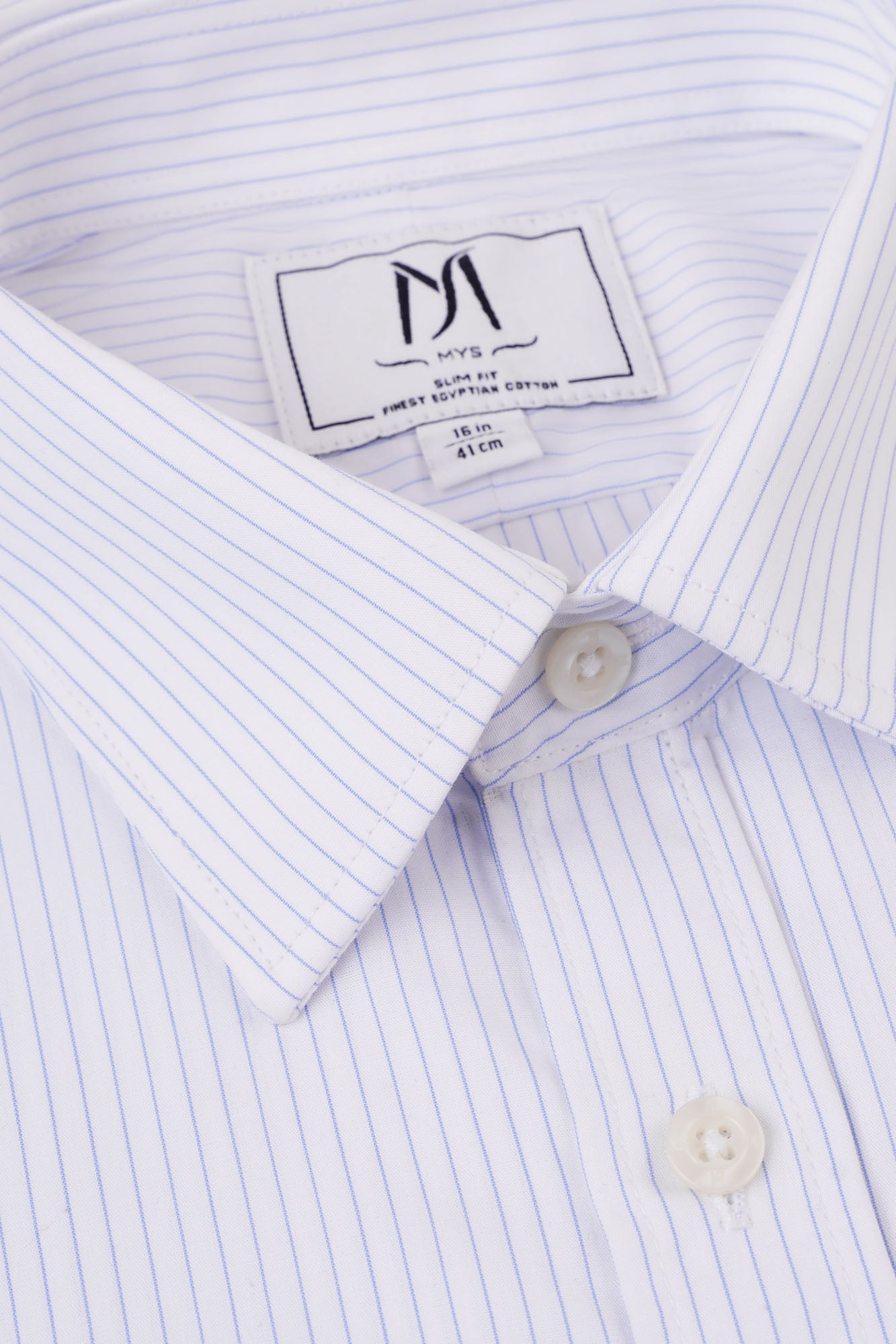 Light Blue Pin Stripe Non-Iron Shirt - Slim Fit