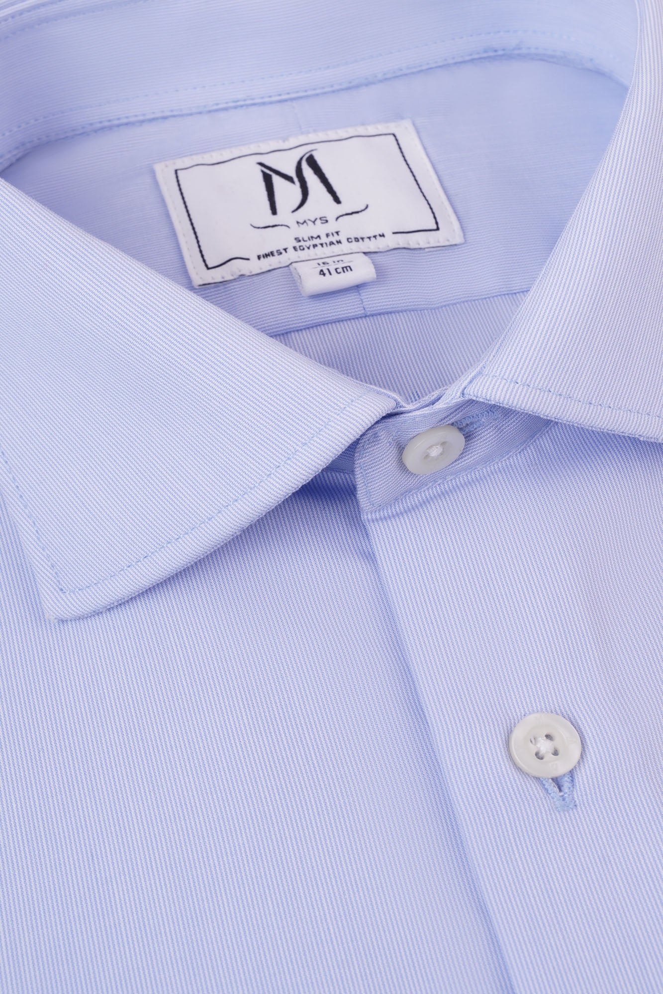 Light Blue Micro Stripe Poplin Non-Iron Shirt - Slim Fit