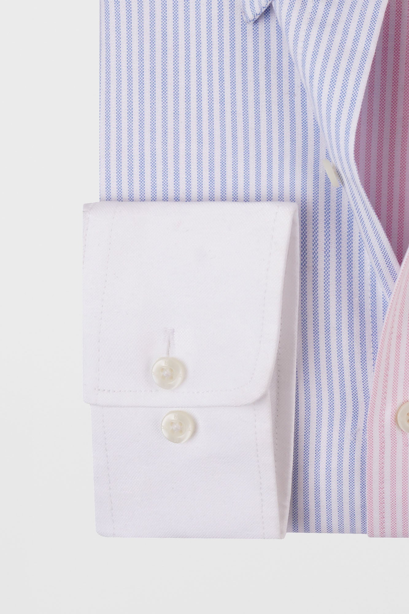 Striped Oxford Patch-Work Button-Down Shirt