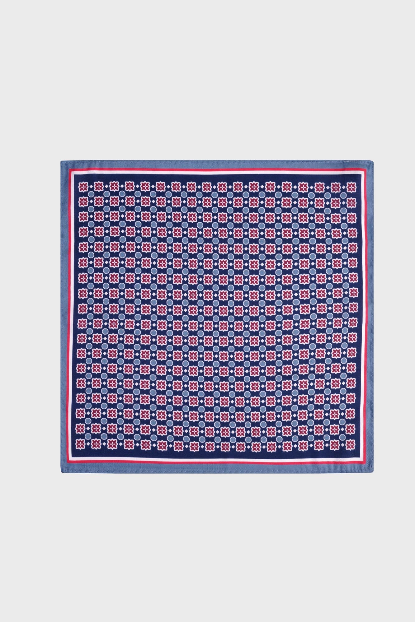 Navy Blue Intricate Paisley Pocket Square