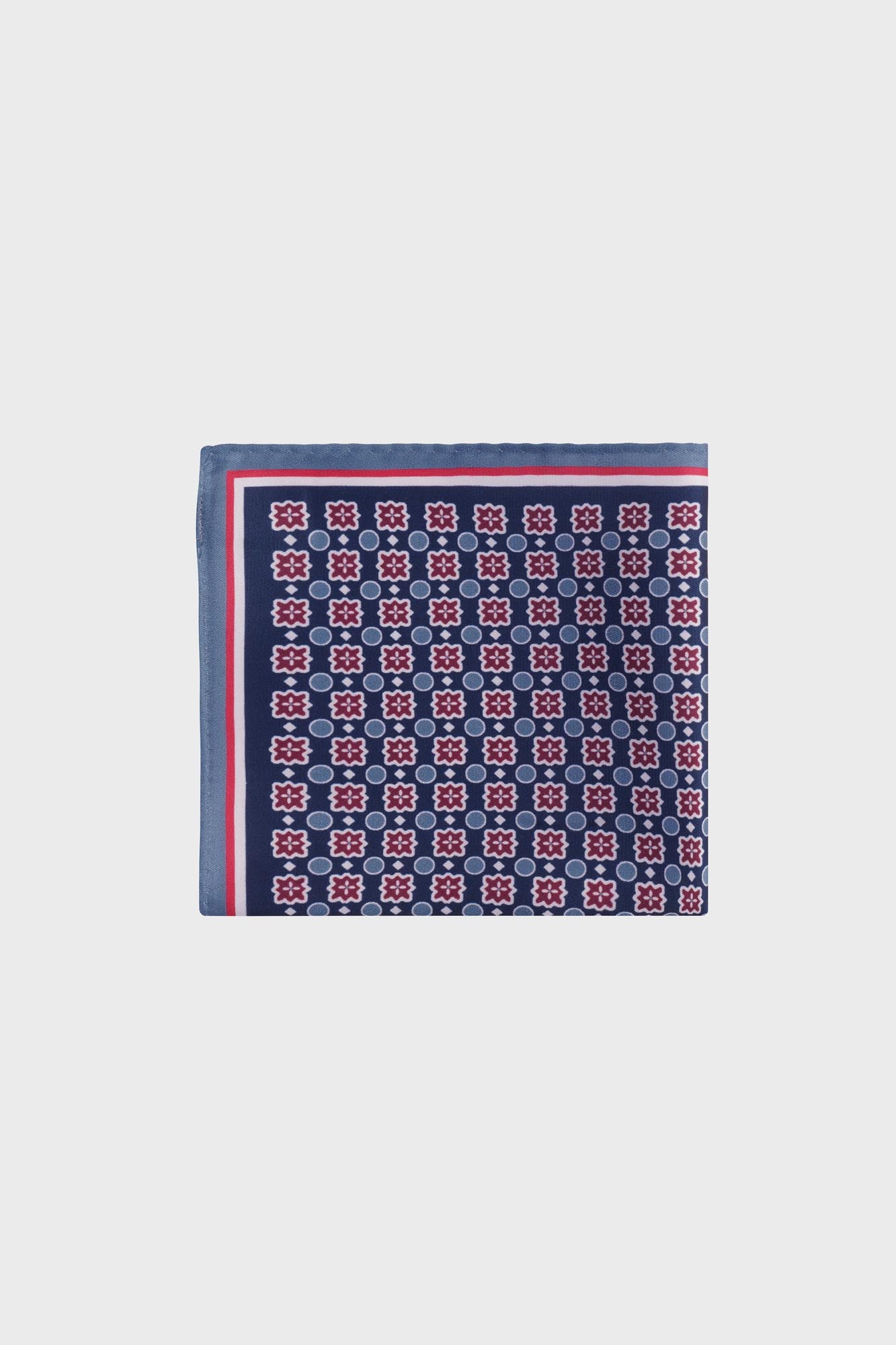 Navy Blue Intricate Paisley Pocket Square